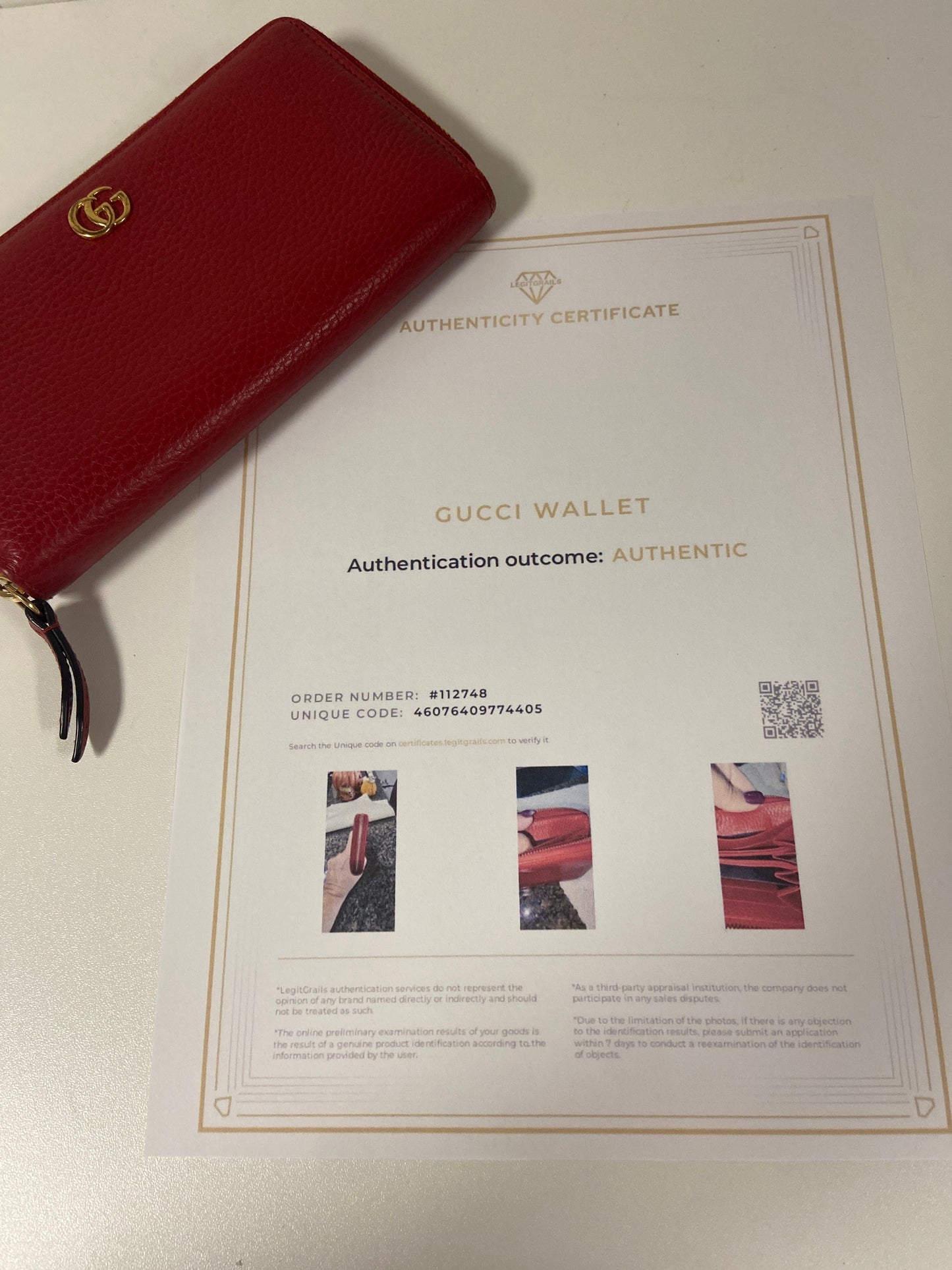 Wallet Luxury Designer By Gucci, Size: Medium