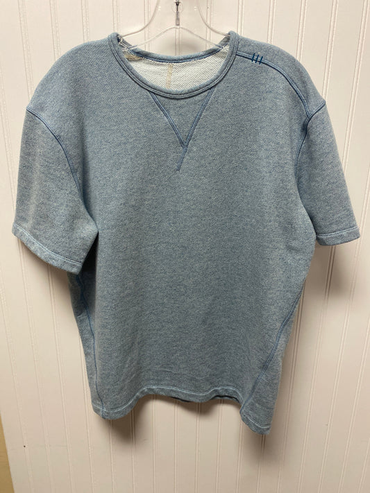 Athletic Top Short Sleeve By Lululemon In Blue, Size: Xl