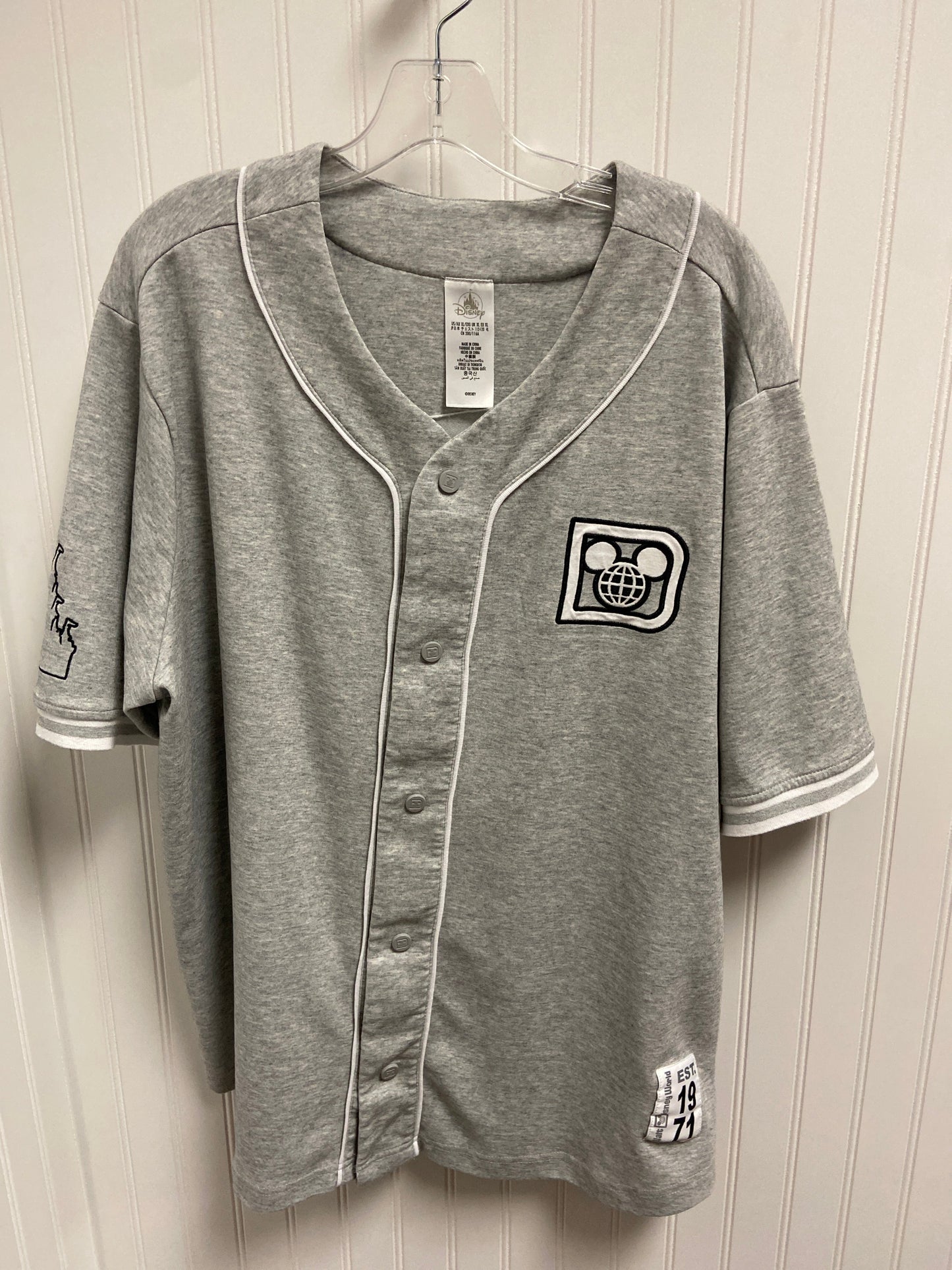 Top Short Sleeve By Disney Store In Grey, Size: Xl