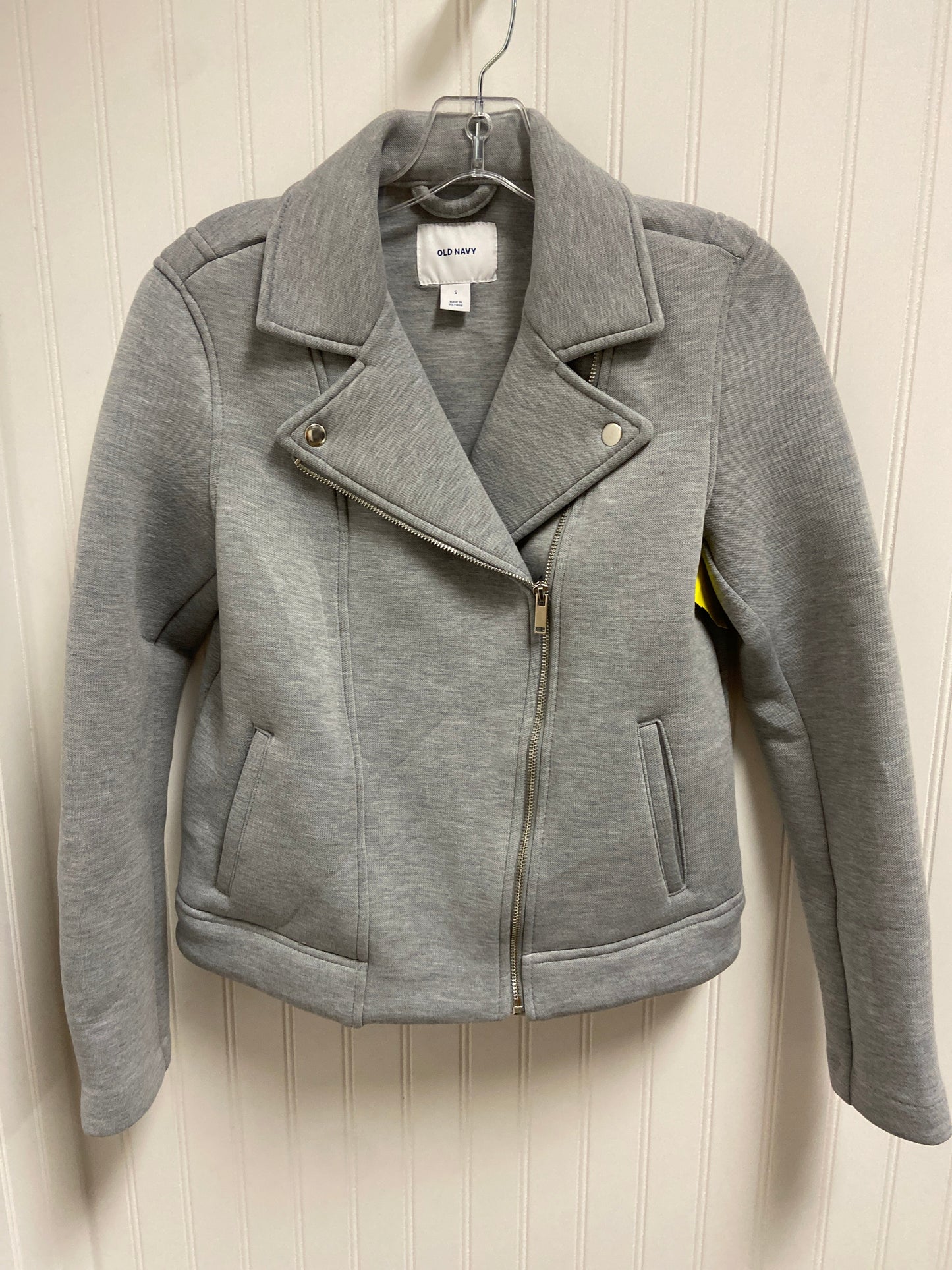 Jacket Moto By Old Navy In Grey, Size: S