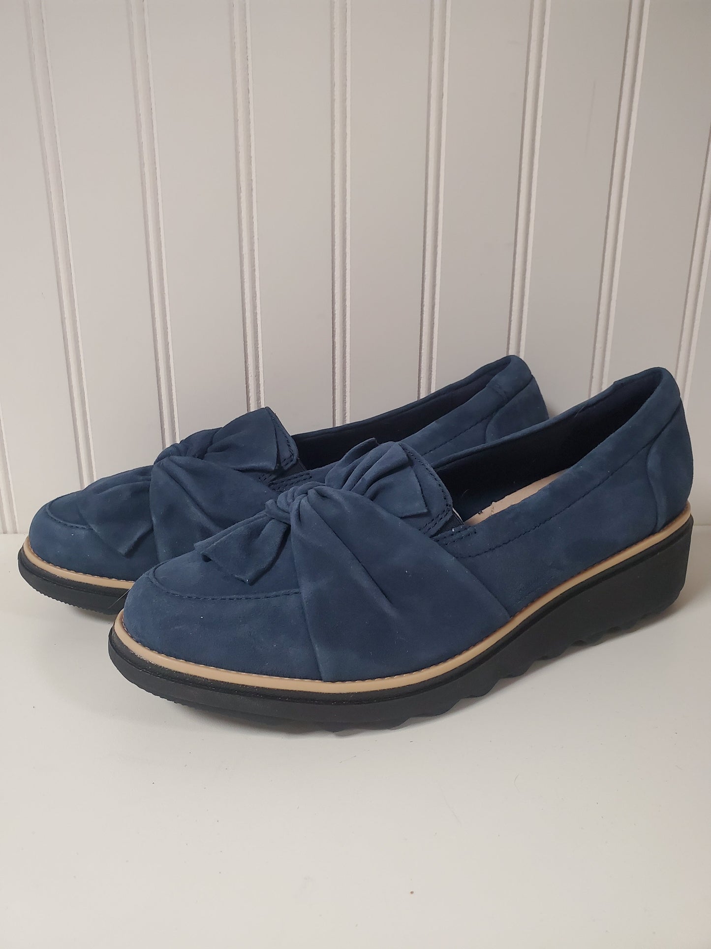 Shoes Flats By Clarks In Blue, Size: 10