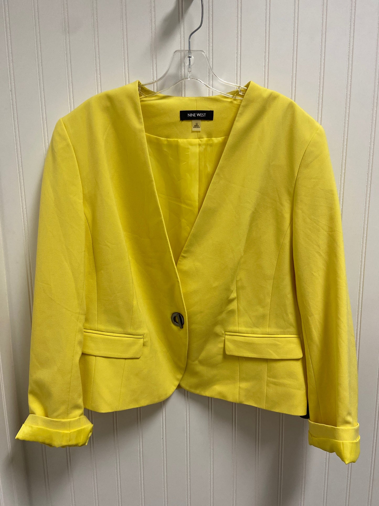 Blazer By Nine West In Yellow, Size: 1x