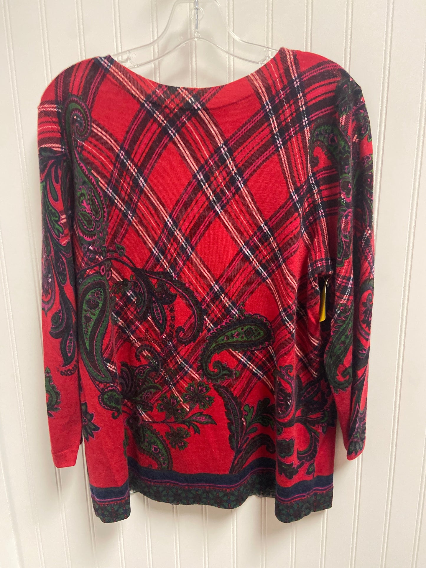 Sweater By Talbots In Plaid Pattern, Size: Xl