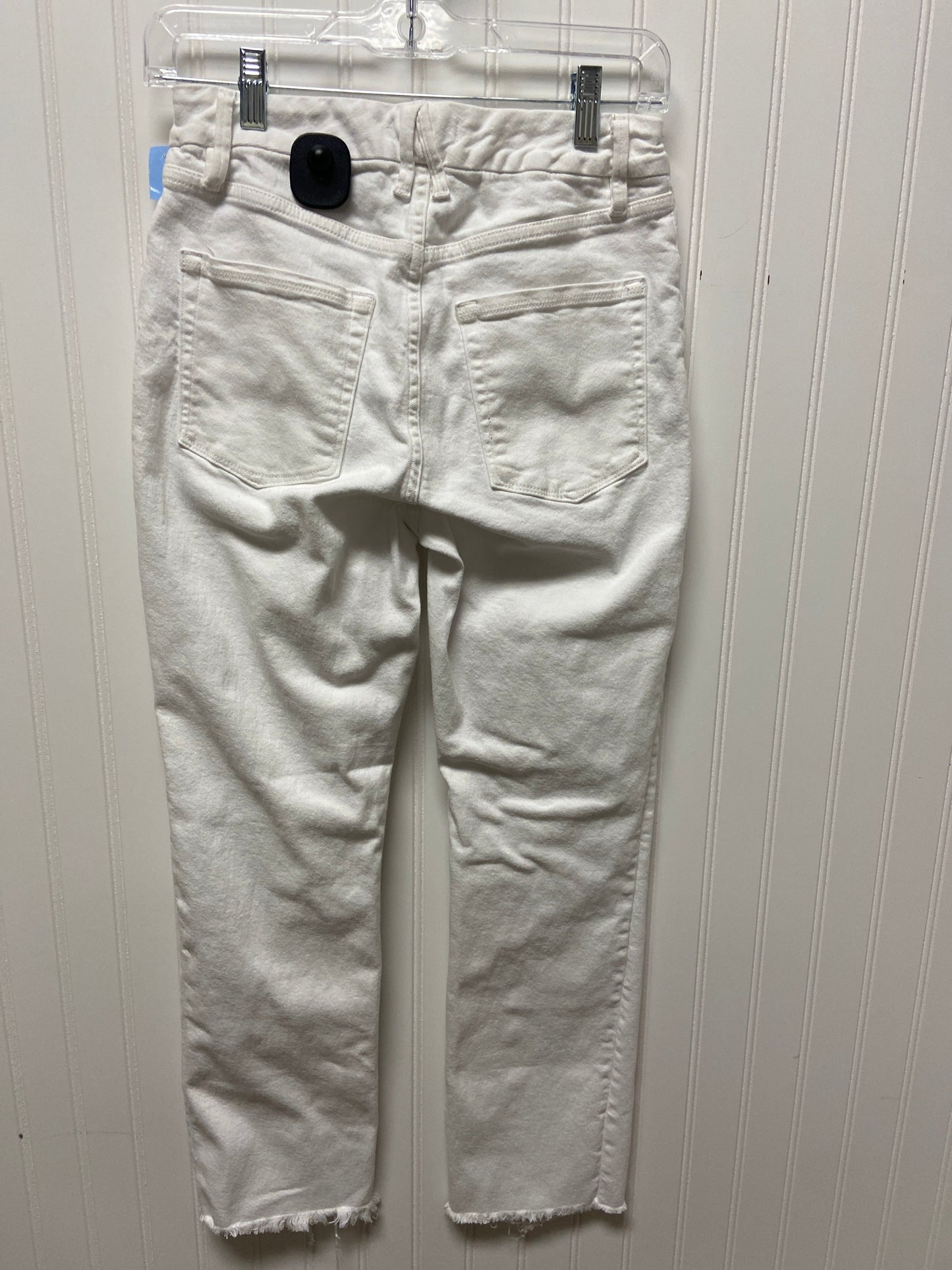 Jeans Straight By Good American In White Denim, Size: 6