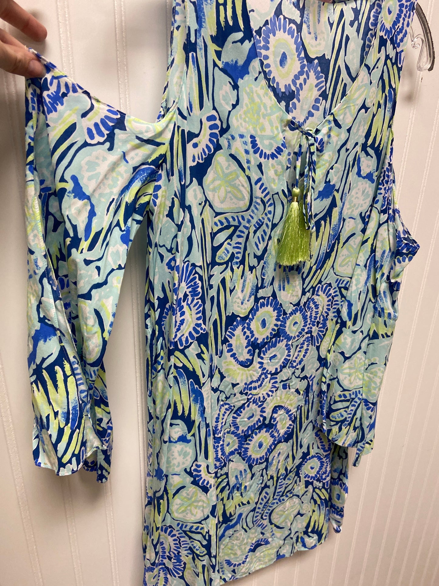 Dress Designer By Lilly Pulitzer In Blue & Green, Size: Xs