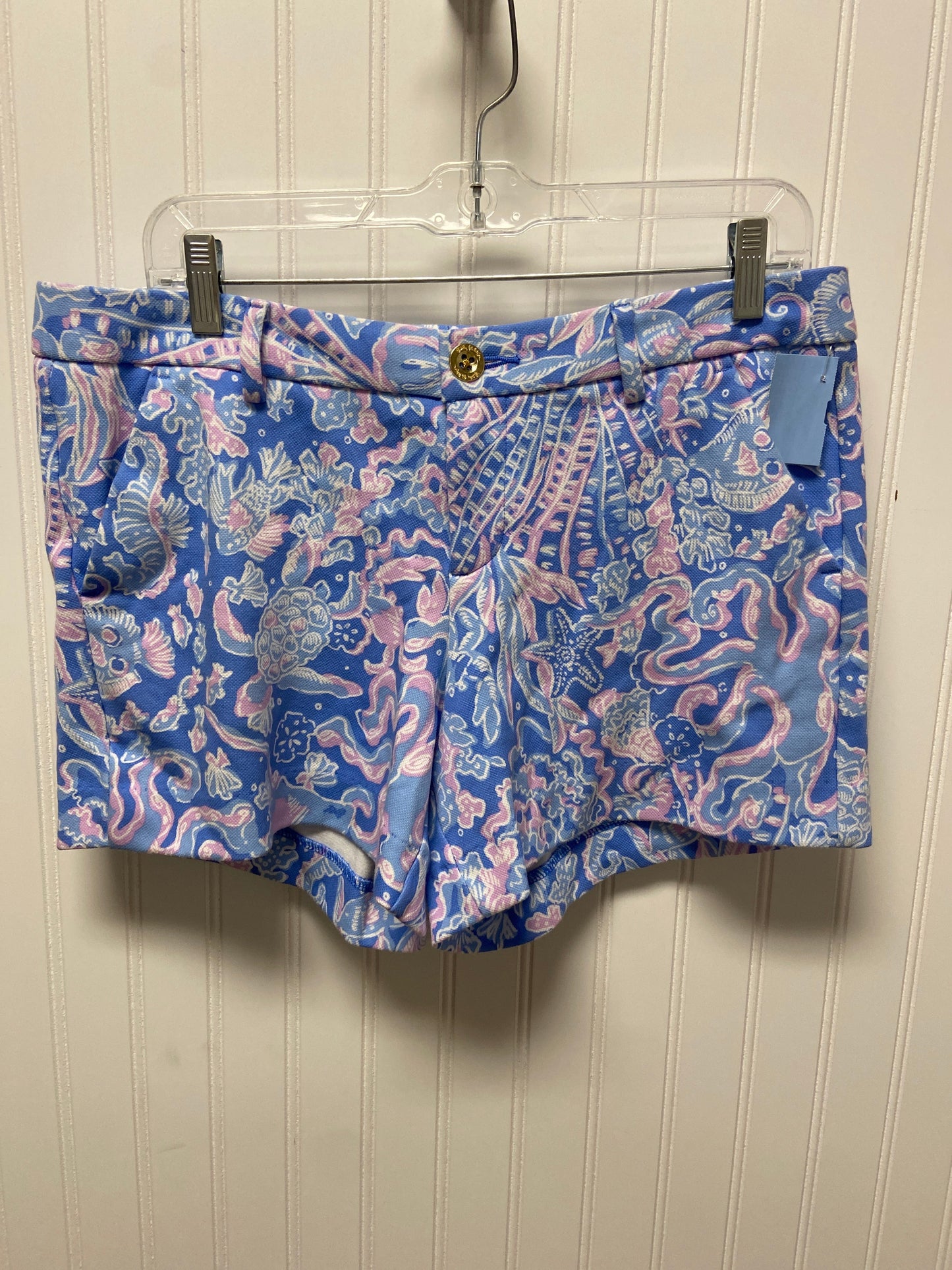 Shorts Designer By Lilly Pulitzer In Blue & White, Size: 8