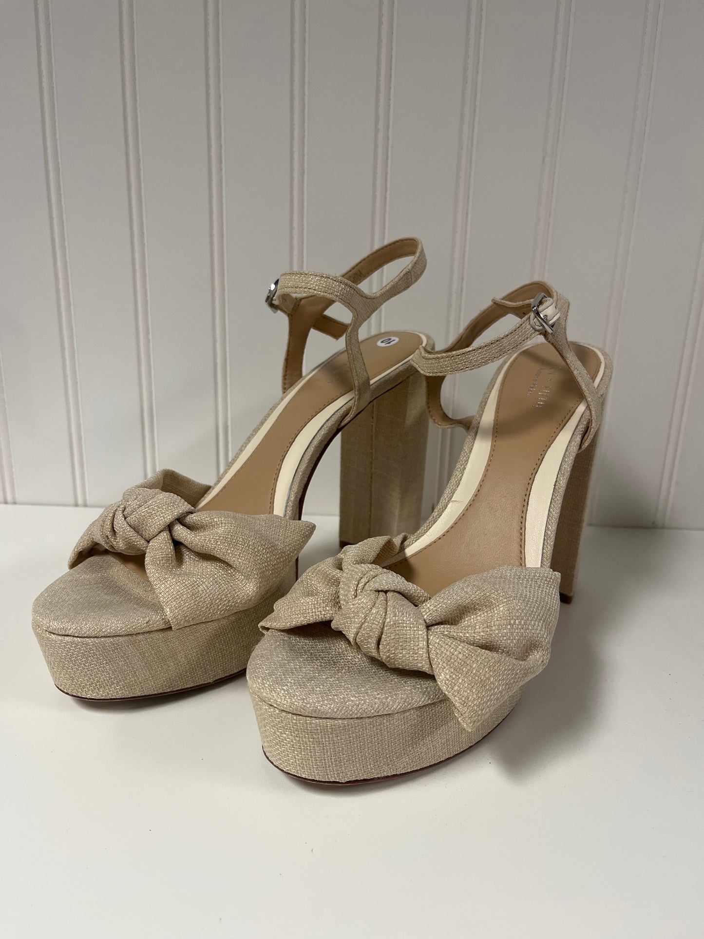 Sandals Heels Platform By Antonio Melani In Beige, Size: 10