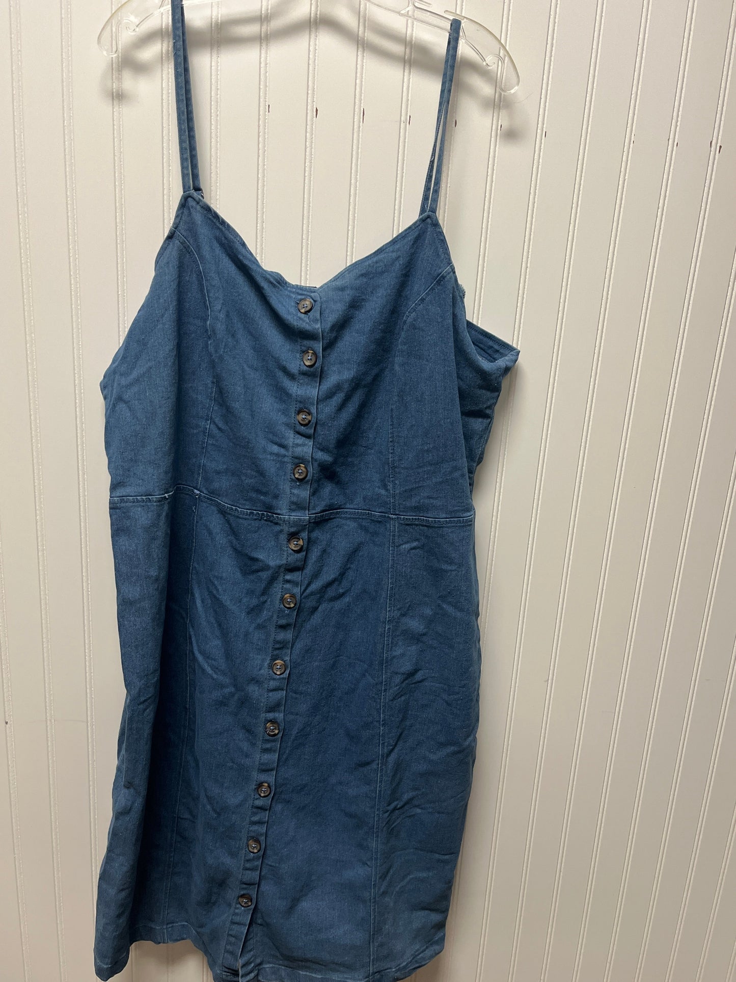 Dress Casual Short By Clothes Mentor In Blue Denim, Size: 3x