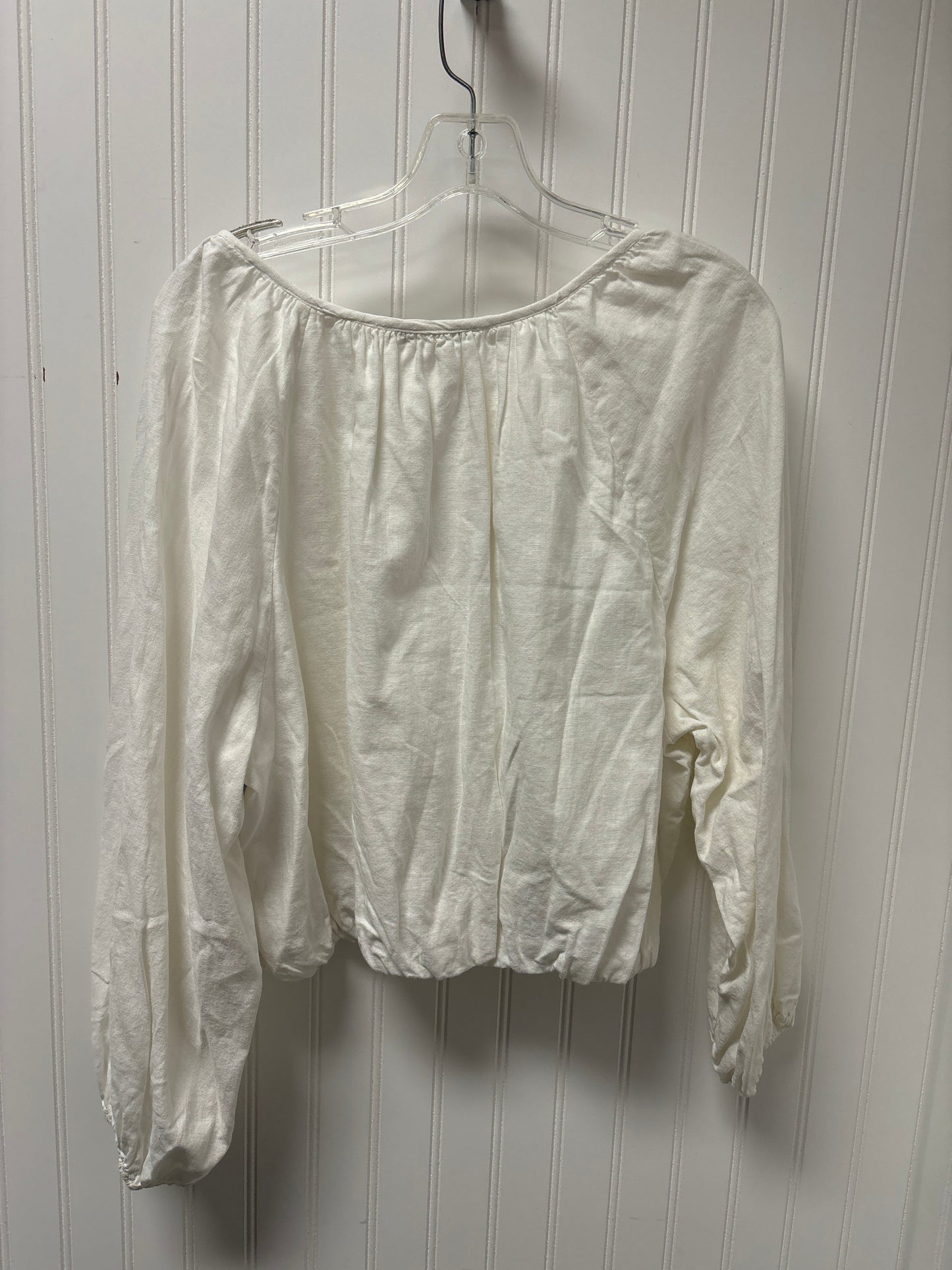 Top Long Sleeve Basic By Abercrombie And Fitch In Cream, Size: Xl