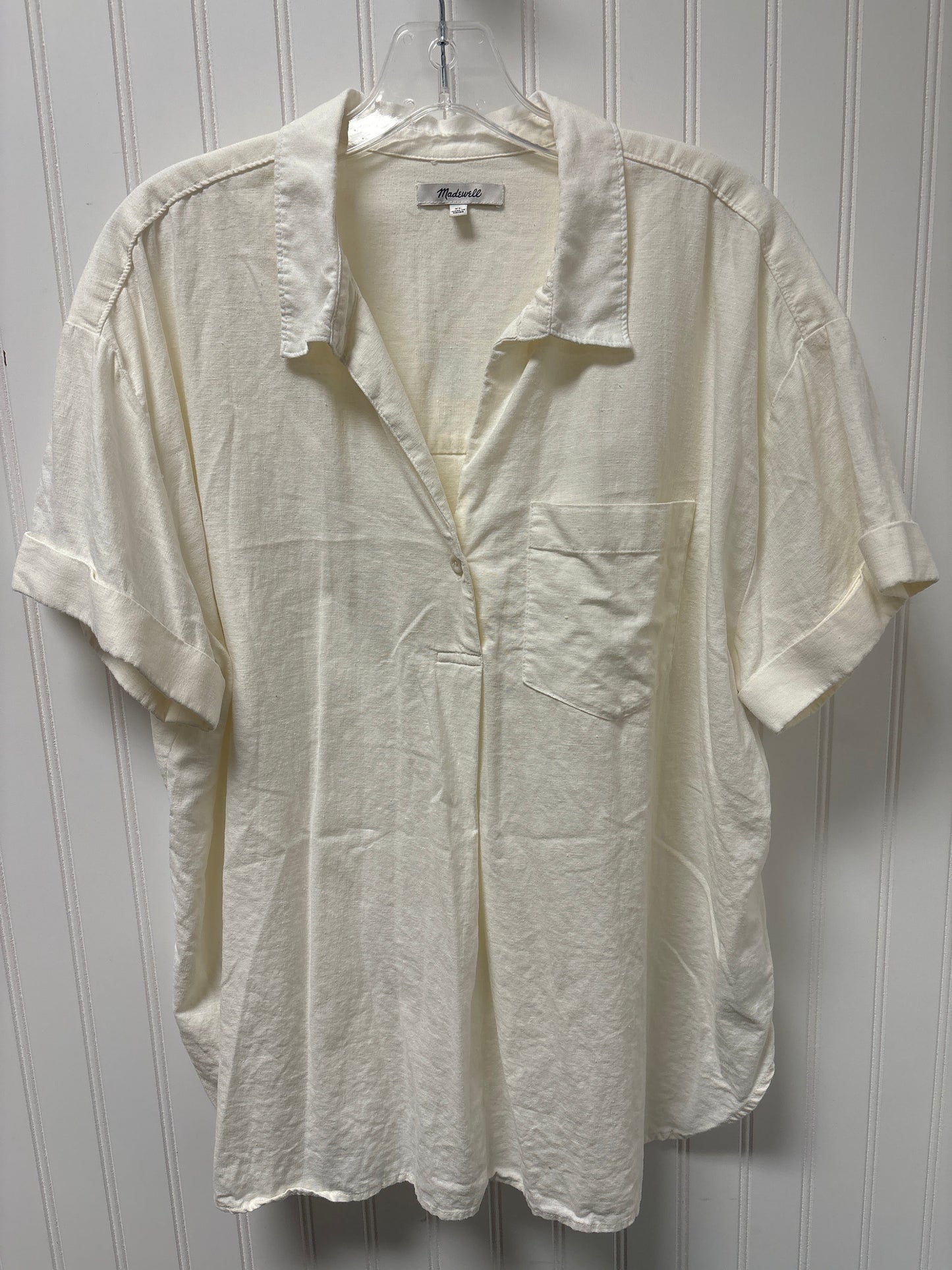 Top Short Sleeve Basic By Madewell In Cream, Size: Xl