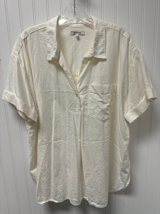 Top Short Sleeve Basic By Madewell In Cream, Size: Xl