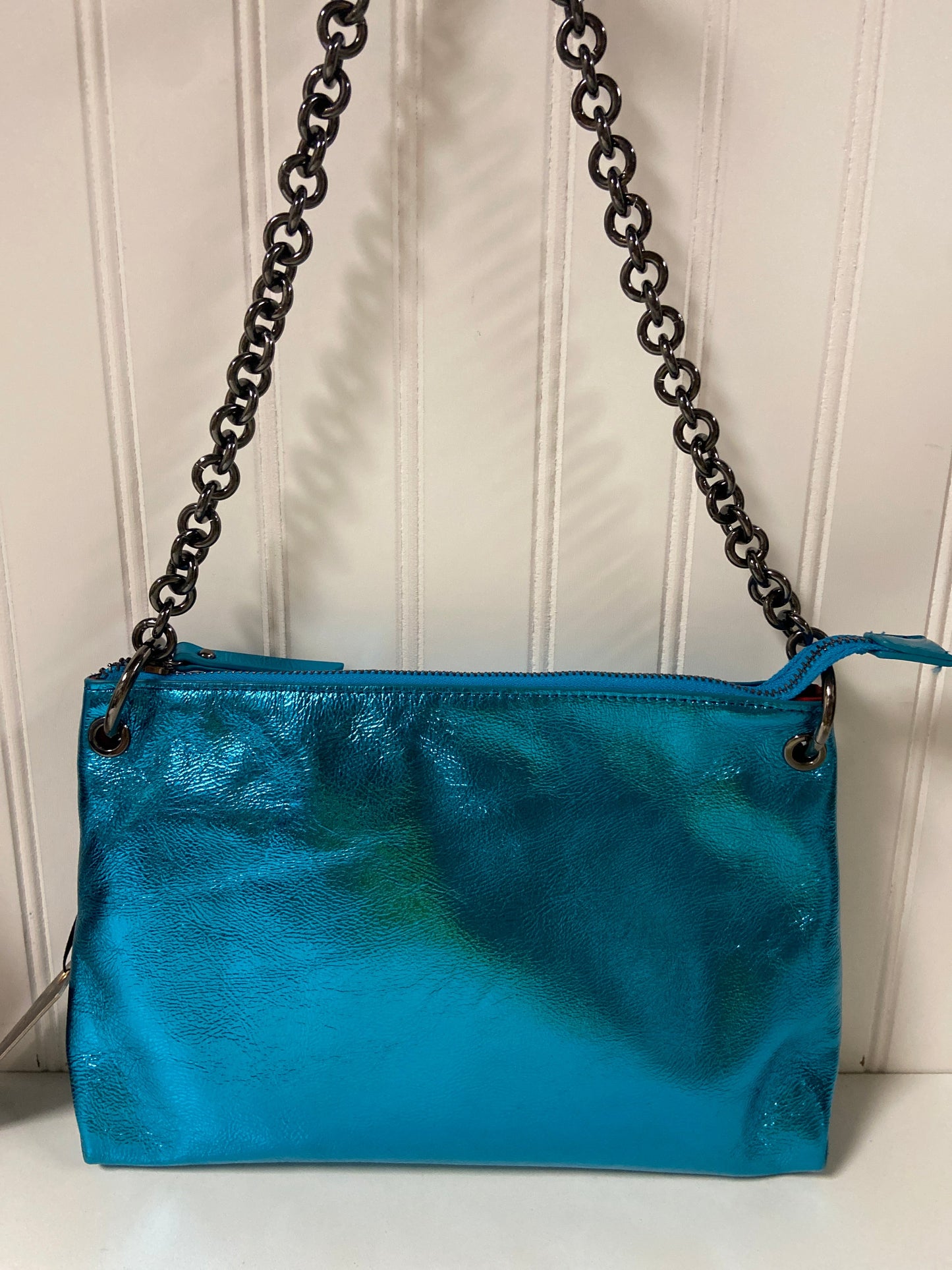 Handbag Leather By Sharif, Size: Medium