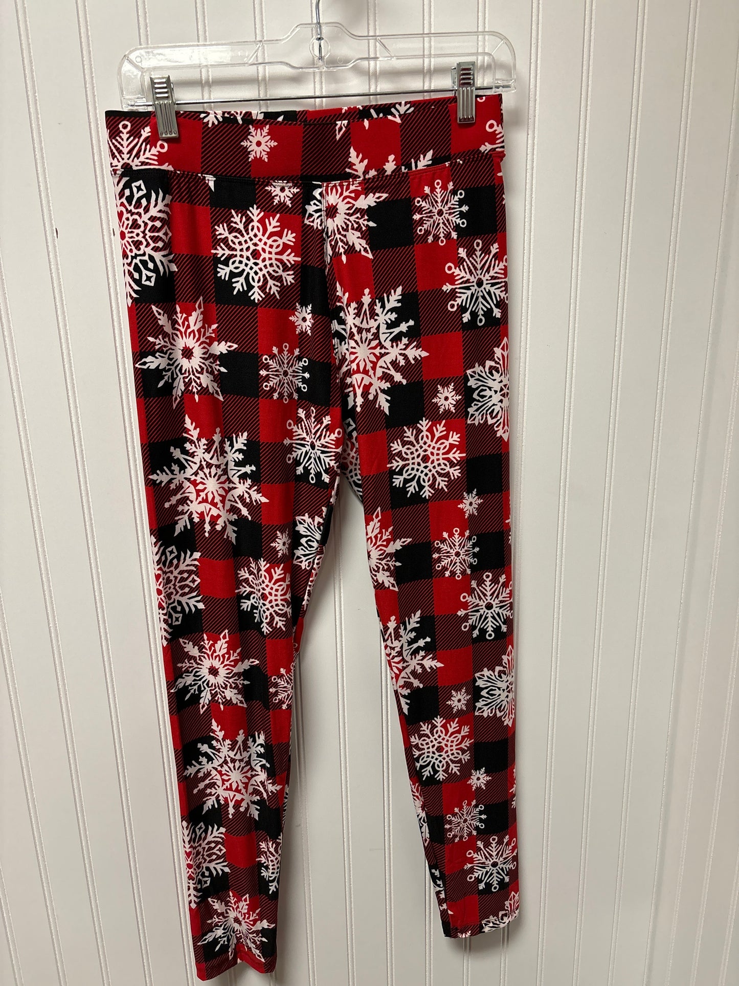 Pants Leggings By Clothes Mentor In Black & Red, Size: M