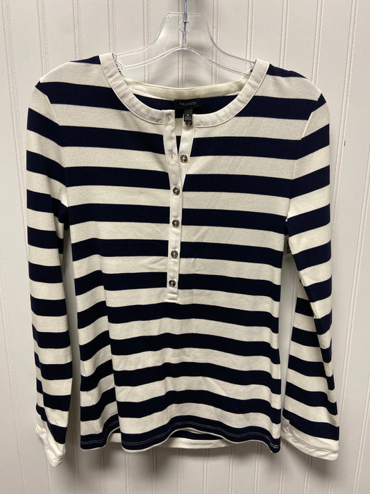 Top Long Sleeve Basic By Talbots In Striped Pattern, Size: M