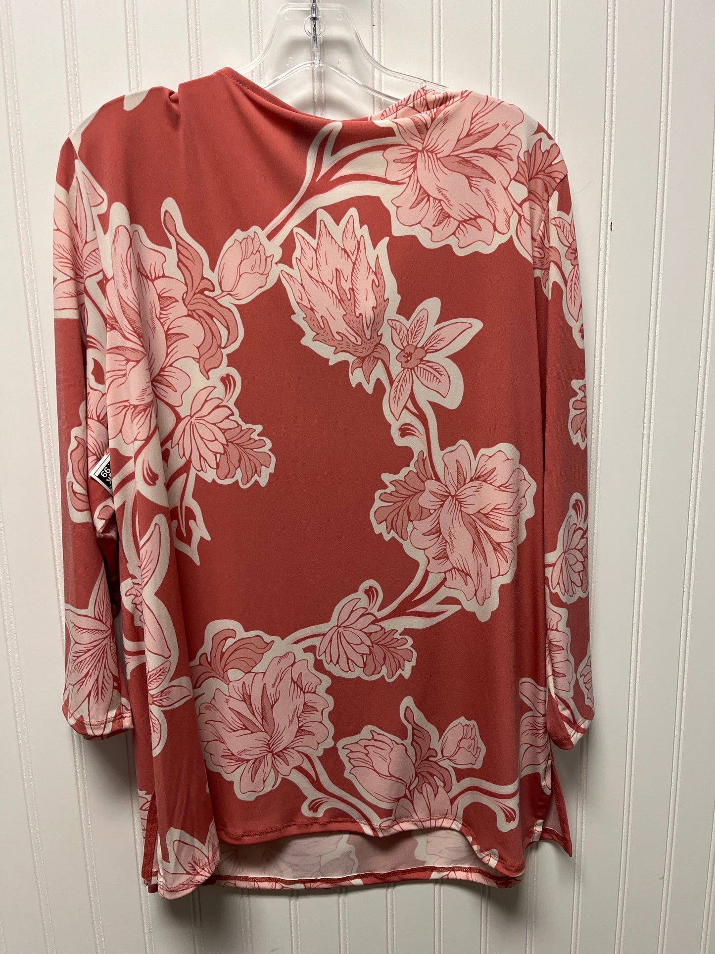 Top Long Sleeve By Jm Collections In Pink, Size: Xl