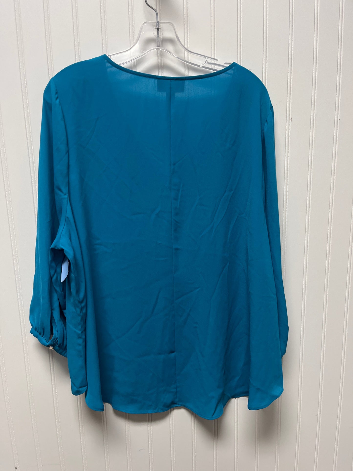 Top Long Sleeve By Bold Elements In Blue, Size: 1x