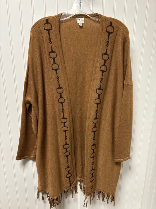 Sweater Cardigan By Cmb In Tan, Size: M