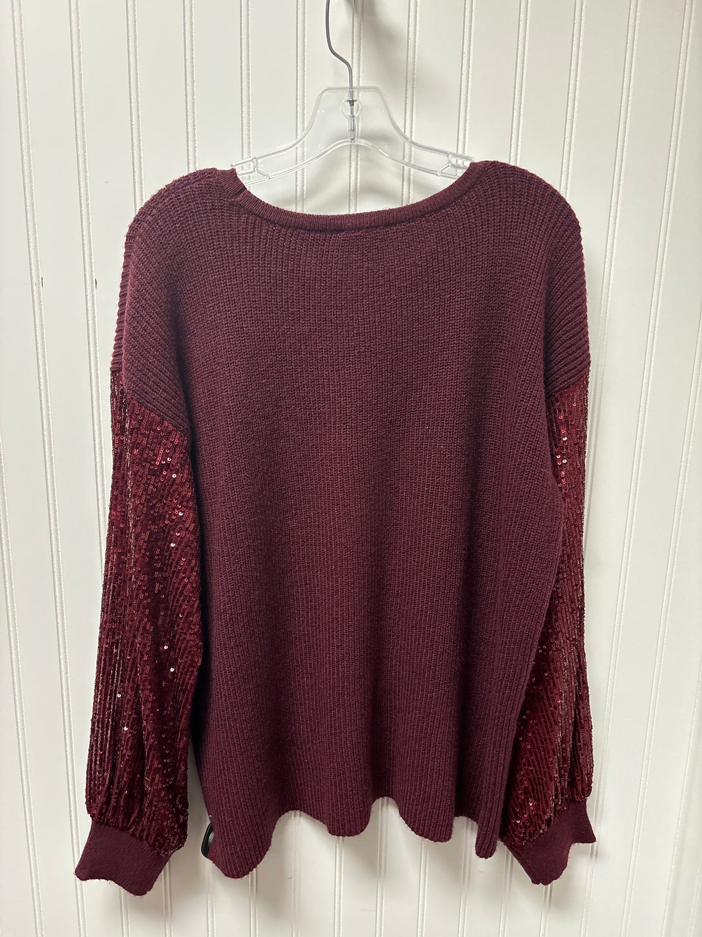 Sweater By Vince Camuto In Maroon, Size: L