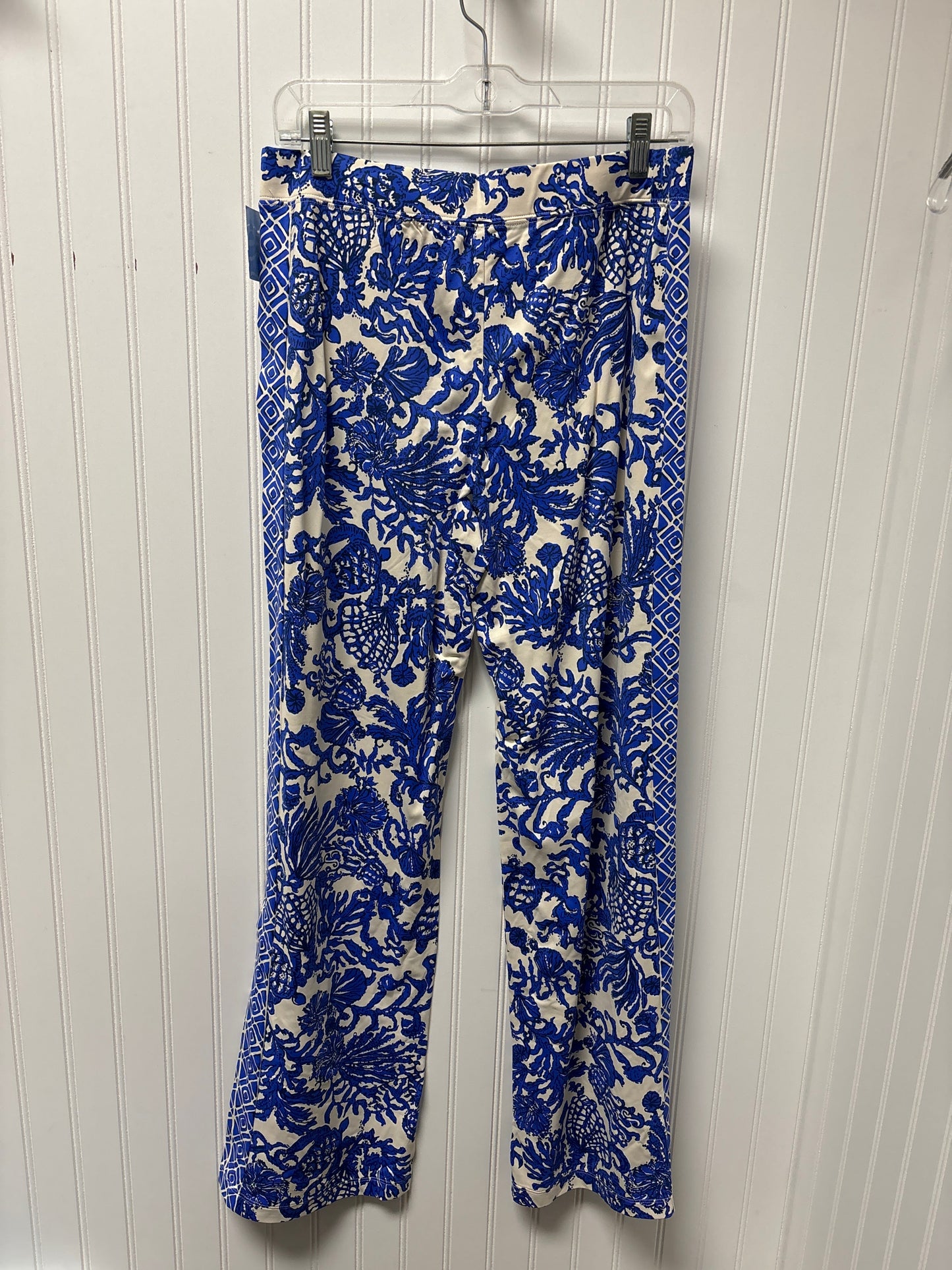 Pants Designer By Lilly Pulitzer In Blue & White, Size: 10