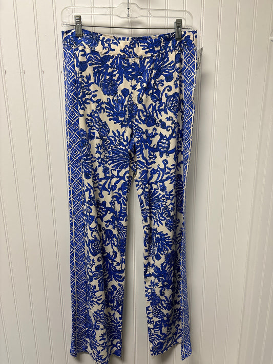 Pants Designer By Lilly Pulitzer In Blue & White, Size: 10