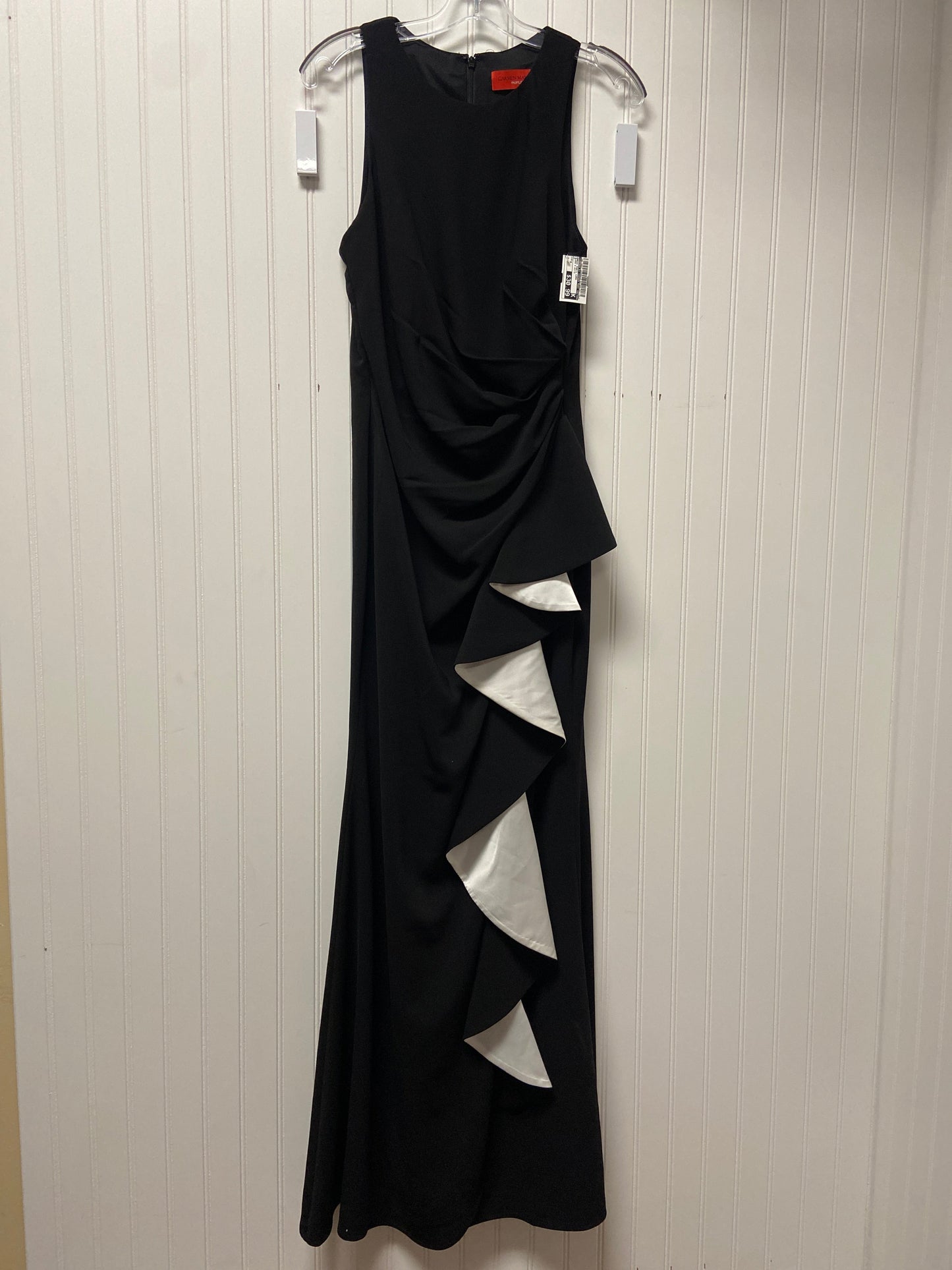 Dress Party Long By Carmen By Carmen Marc Valvo In Black & White, Size: M