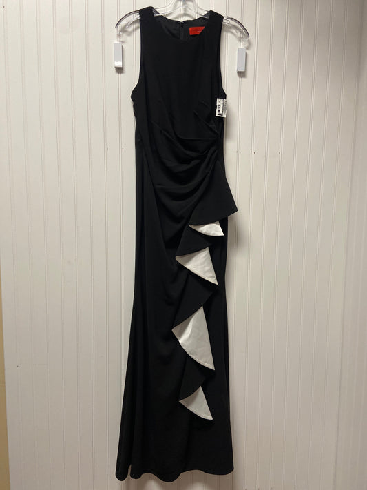 Dress Party Long By Carmen By Carmen Marc Valvo In Black & White, Size: M