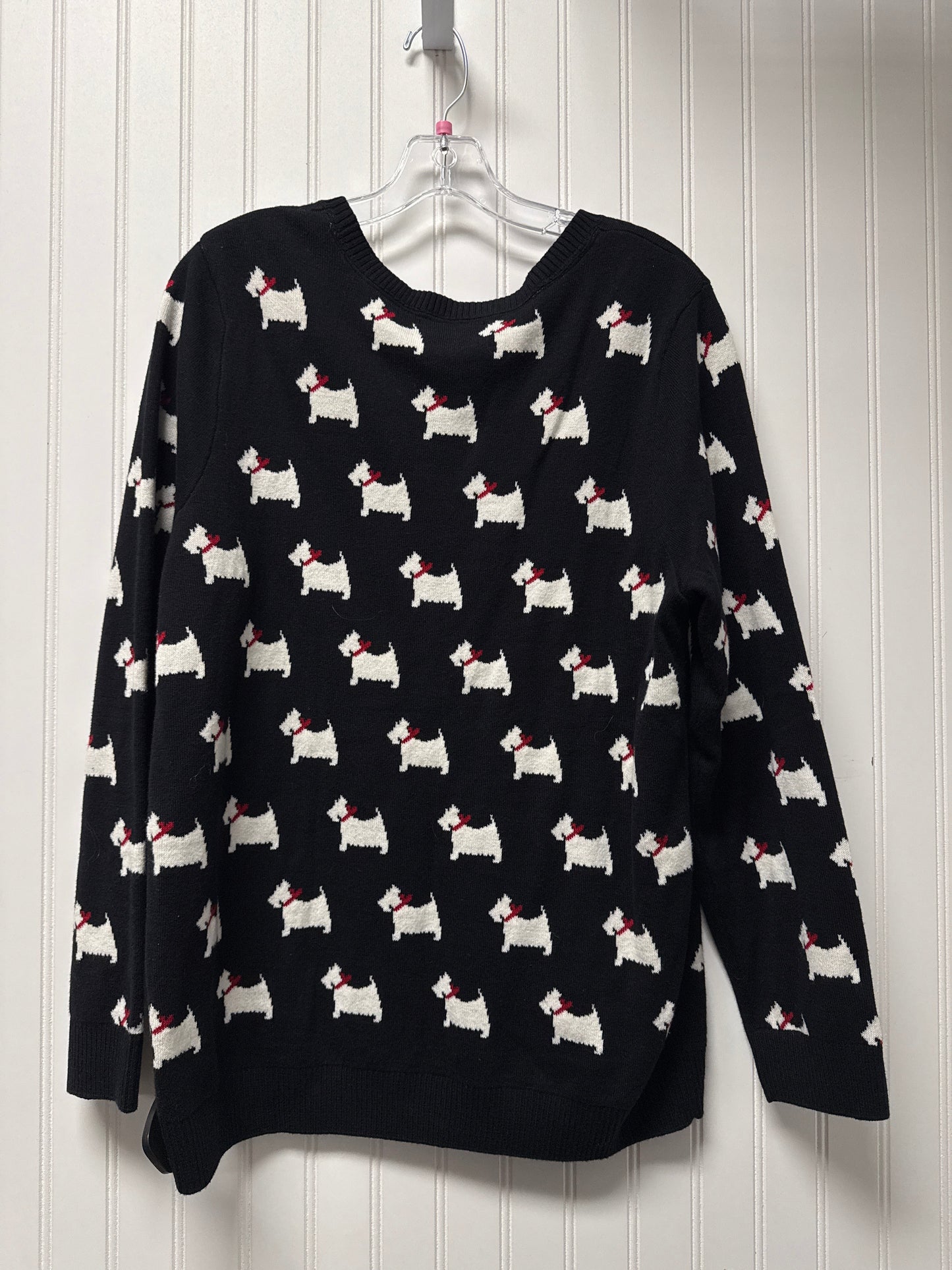 Sweater By Charter Club In Black & White, Size: Xl