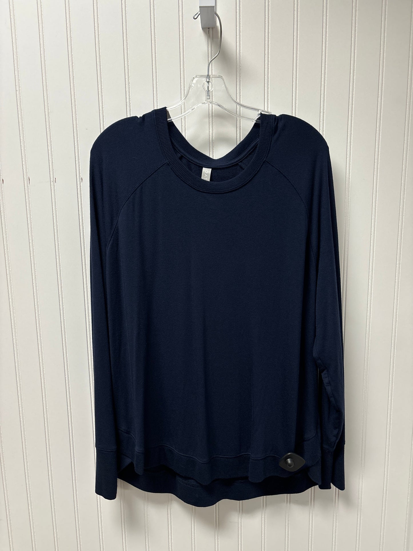 Top Long Sleeve Basic By Athleta In Navy, Size: Xl