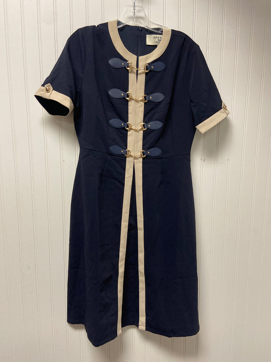 Dress Work By Cmb In Blue & Cream, Size: L