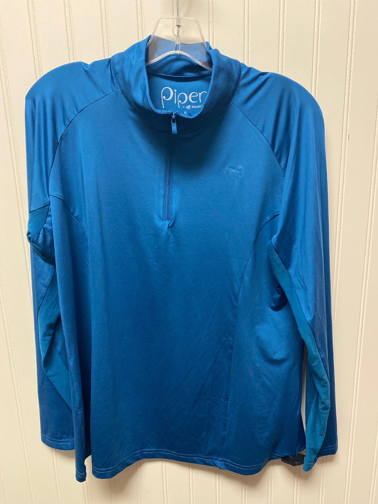 Athletic Top Long Sleeve Collar By Clothes Mentor In Blue, Size: Xl