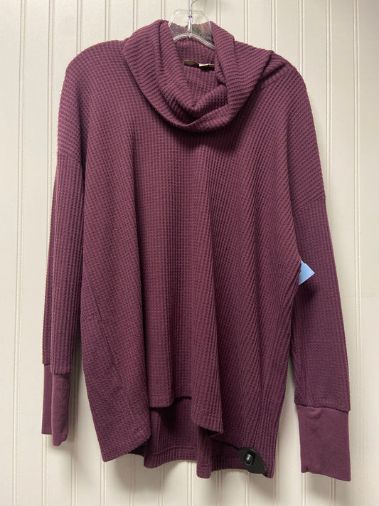 Top Long Sleeve Basic By Loft In Purple, Size: L