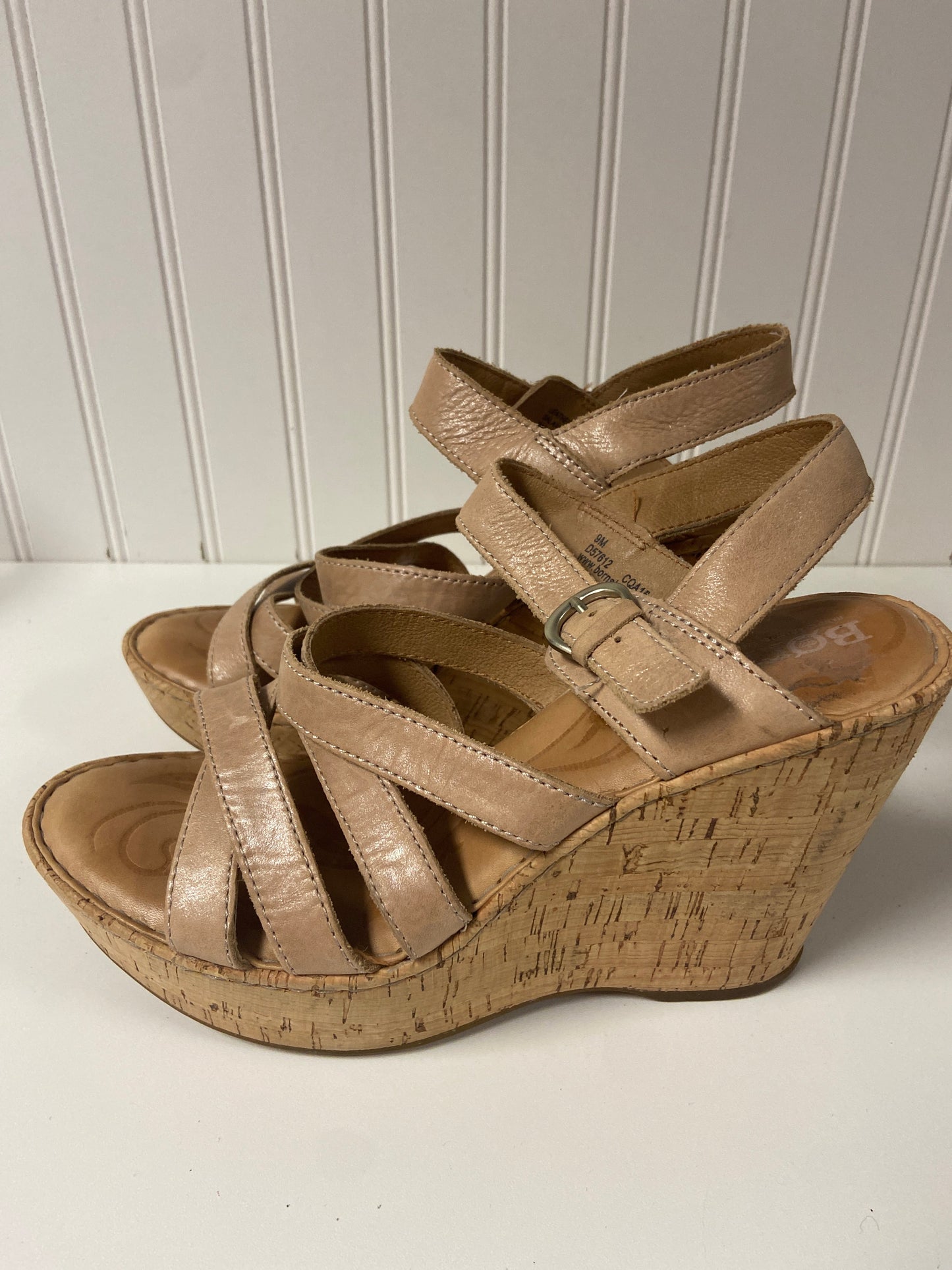 Sandals Heels Wedge By Born In Beige, Size: 9