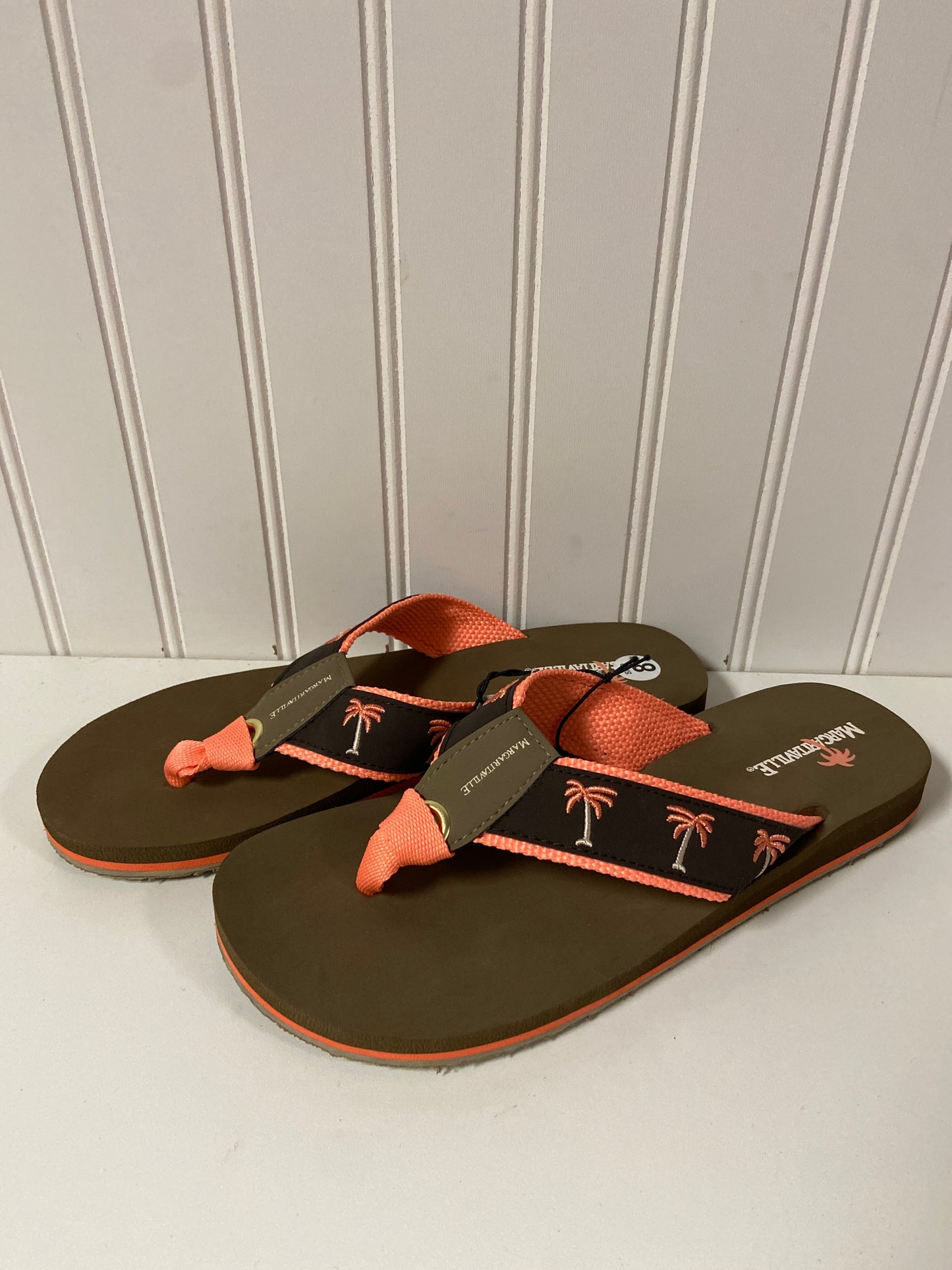 Sandals Flip Flops By Clothes Mentor In Brown, Size: 8