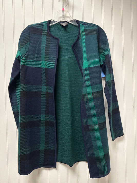 Sweater Cardigan By Talbots In Blue & Green, Size: Sp