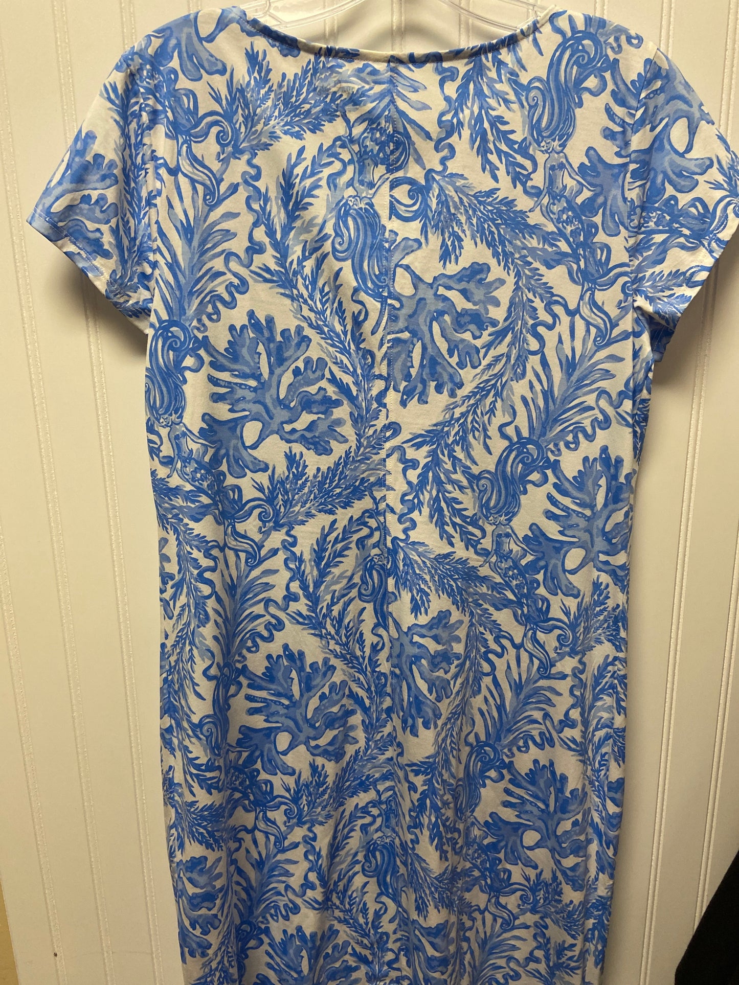 Dress Designer By Lilly Pulitzer In Blue & White, Size: L