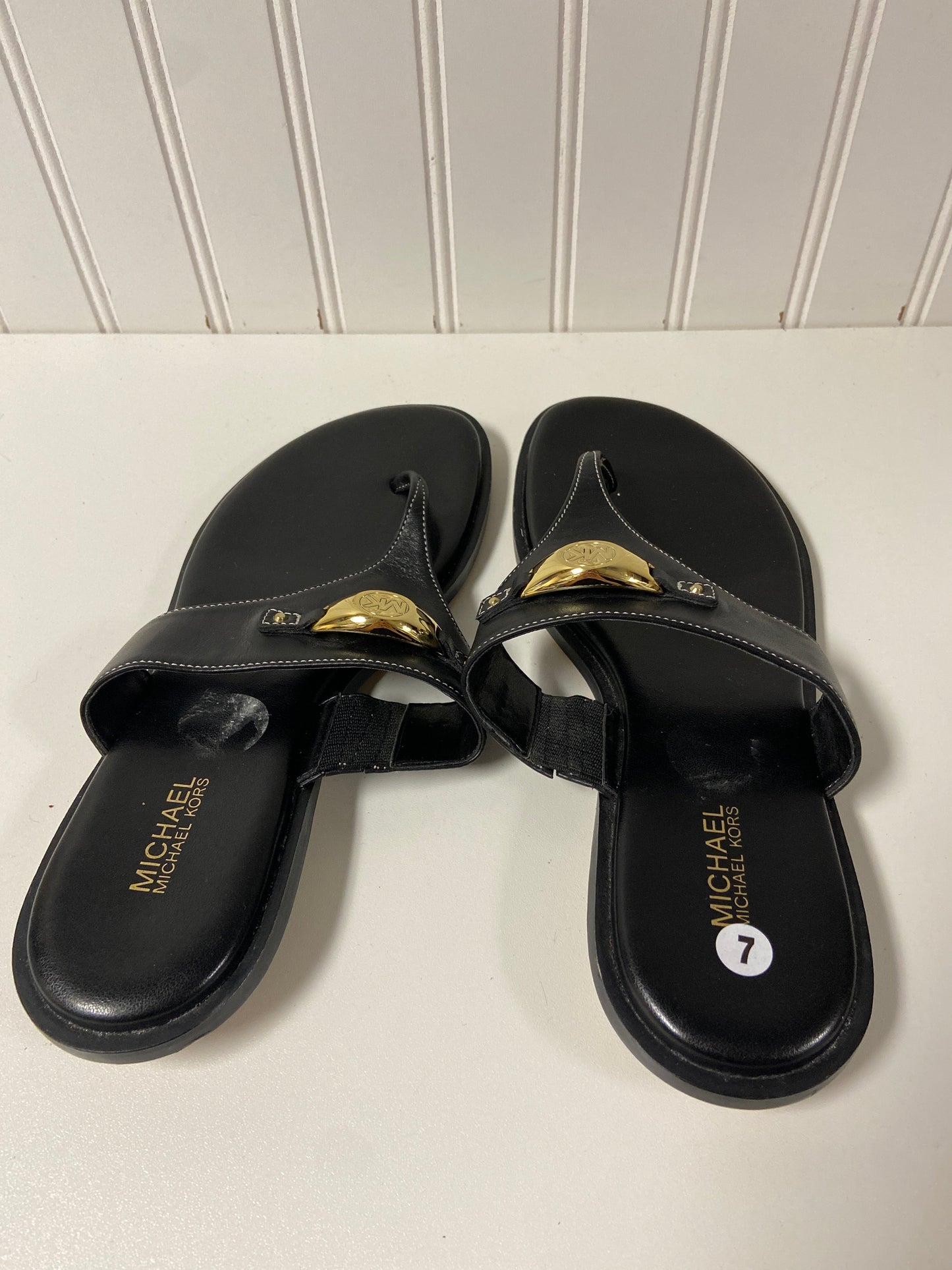 Sandals Designer By Michael Kors In Black, Size: 7