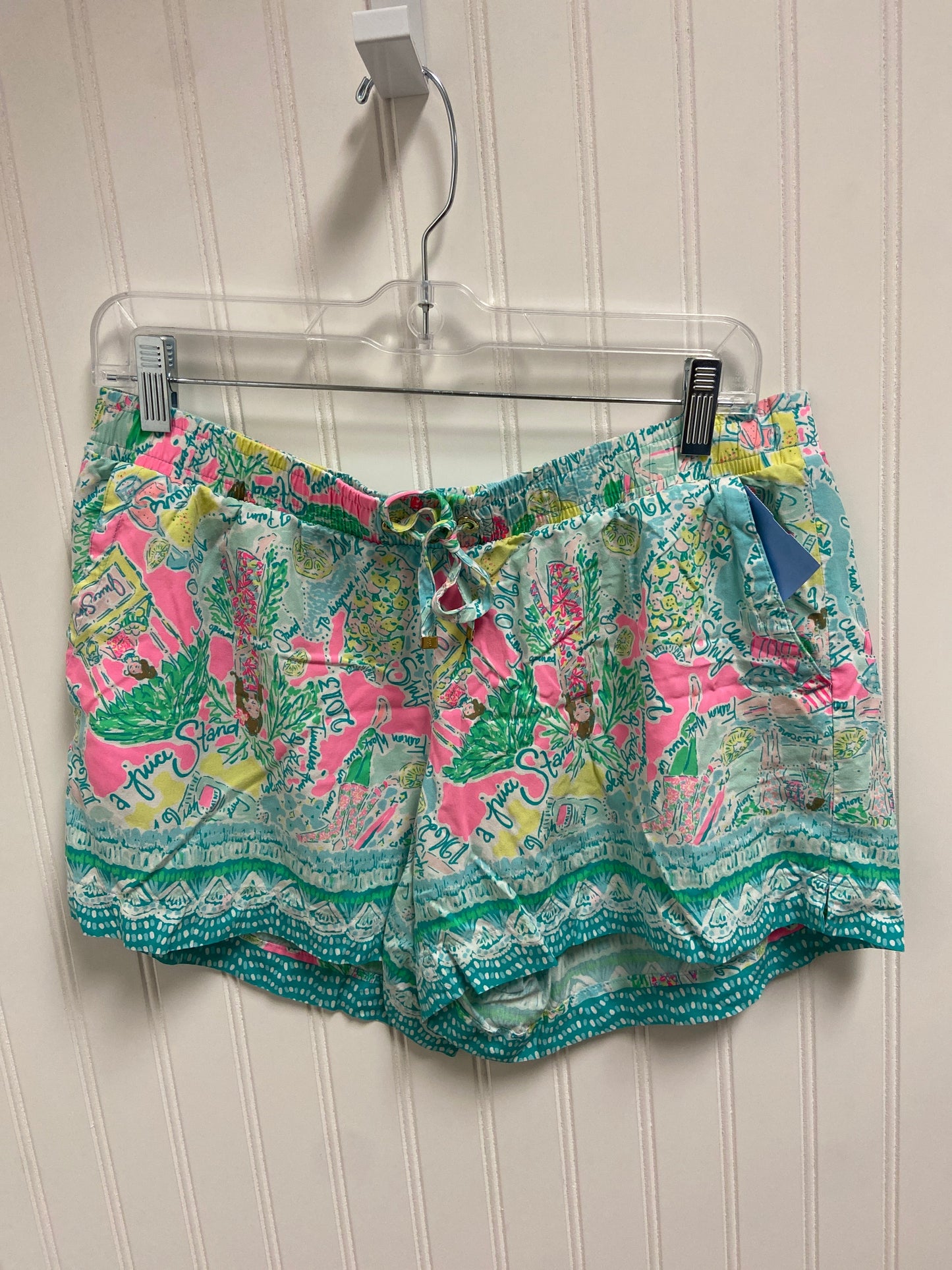 Shorts Designer By Lilly Pulitzer In Green & Pink, Size: 8