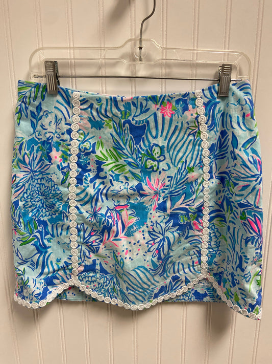 Skort Designer By Lilly Pulitzer In Blue & White, Size: 6