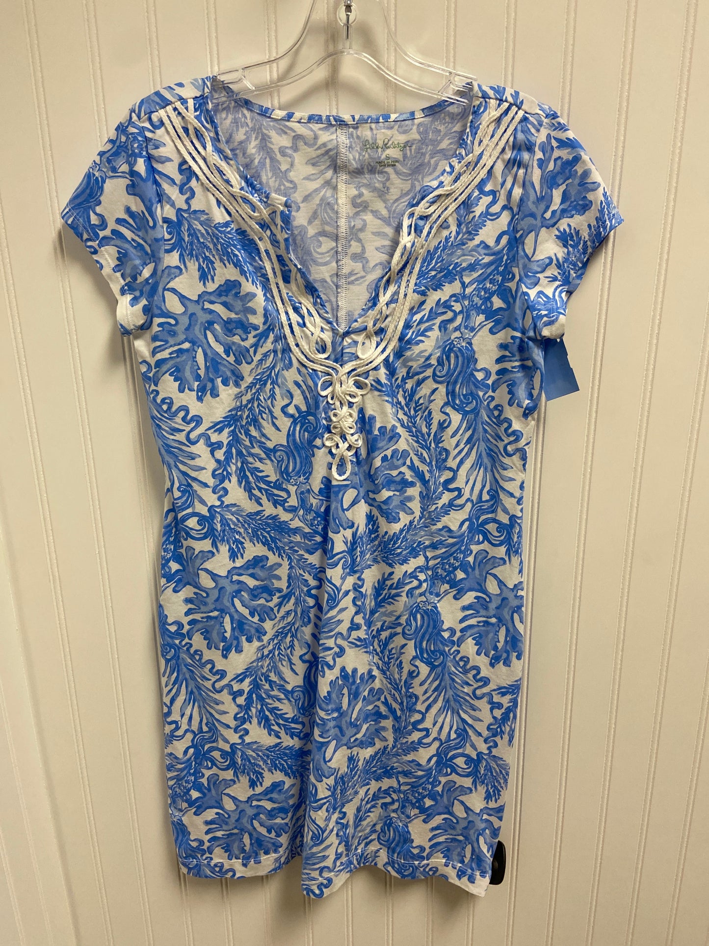 Dress Designer By Lilly Pulitzer In Blue & White, Size: S