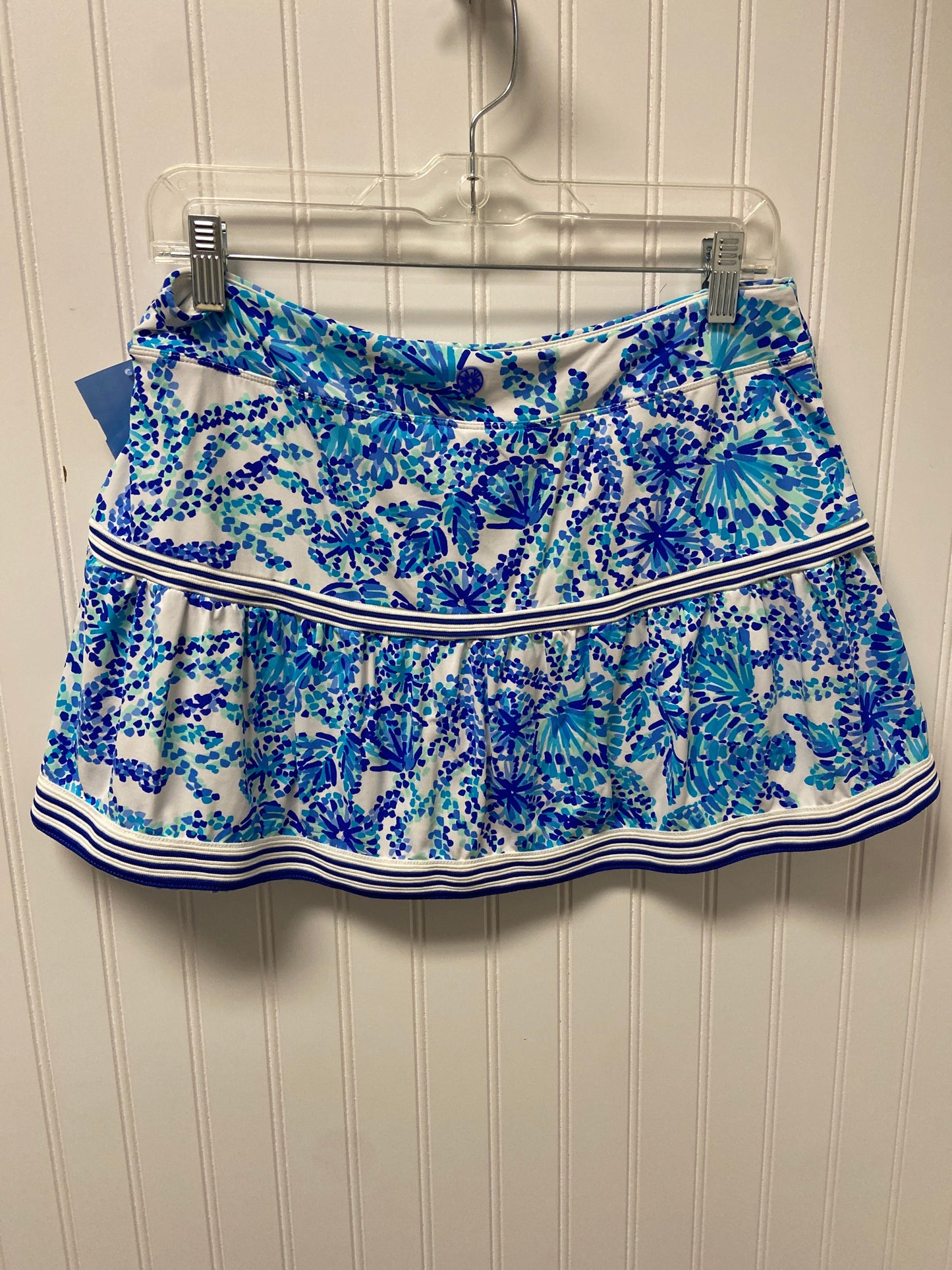 Skort Designer By Lilly Pulitzer In Blue & White, Size: M