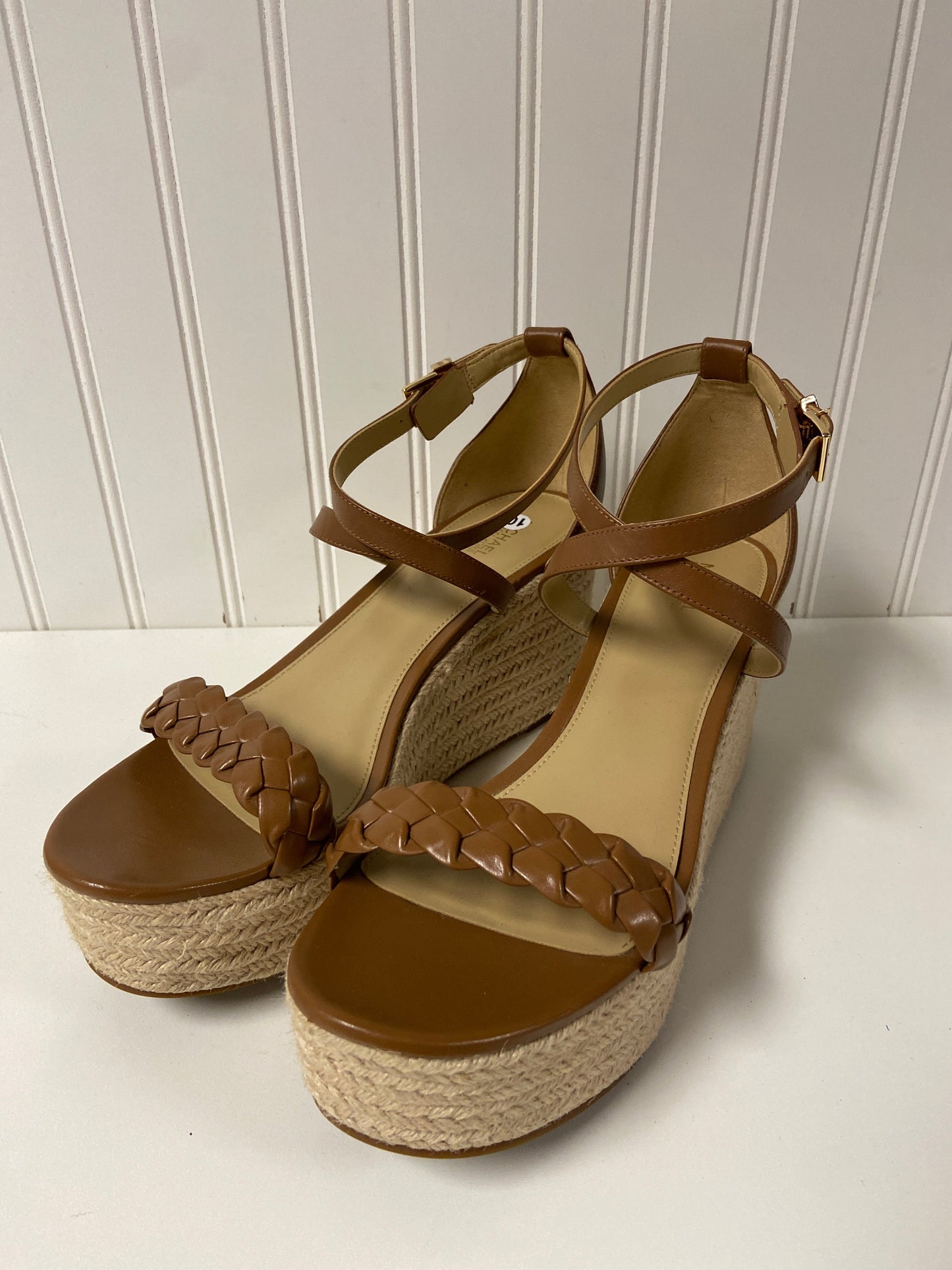 Sandals Designer By Michael Kors In Tan, Size: 10