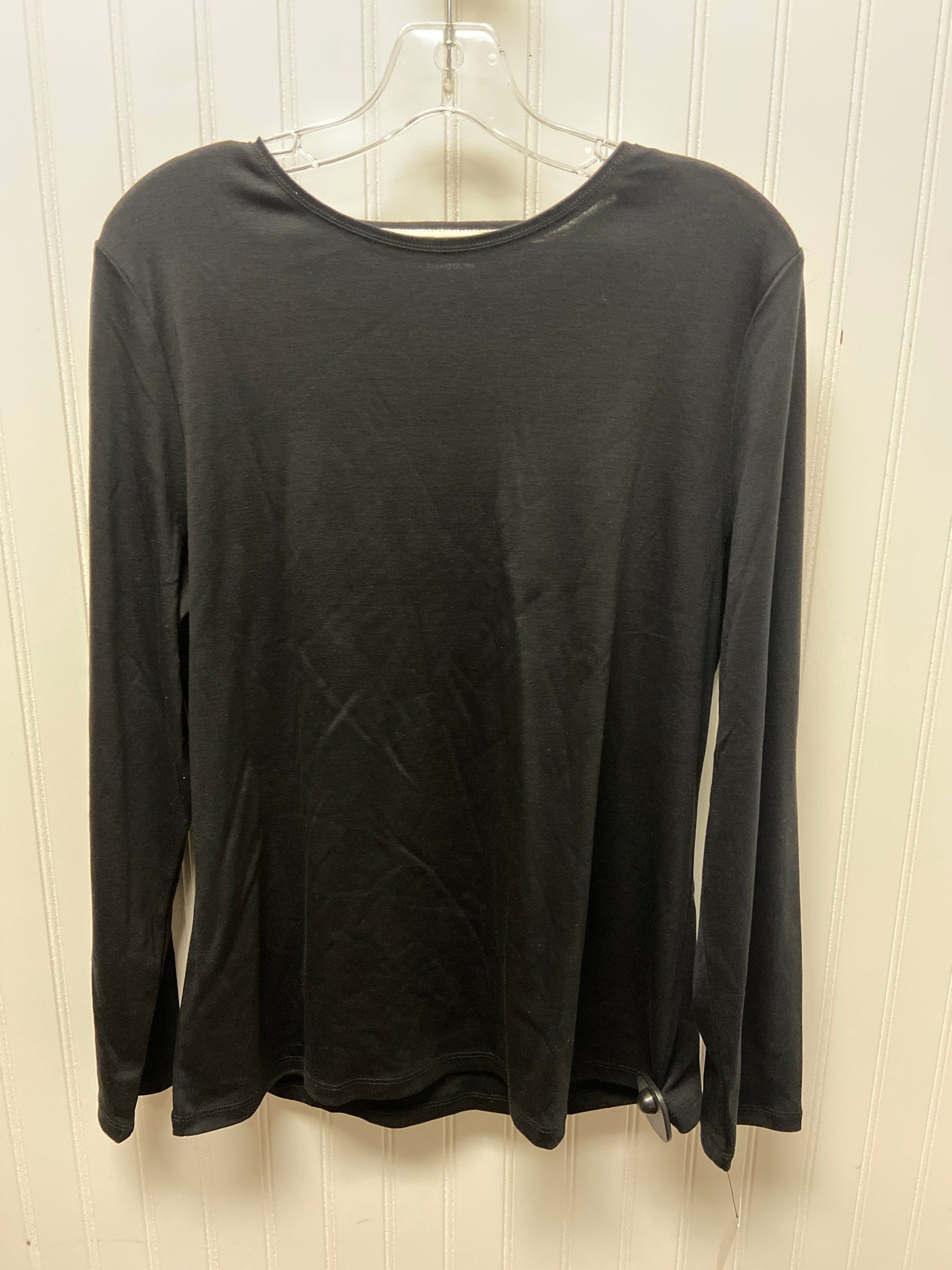 Top Long Sleeve Basic By Talbots In Black, Size: Xl