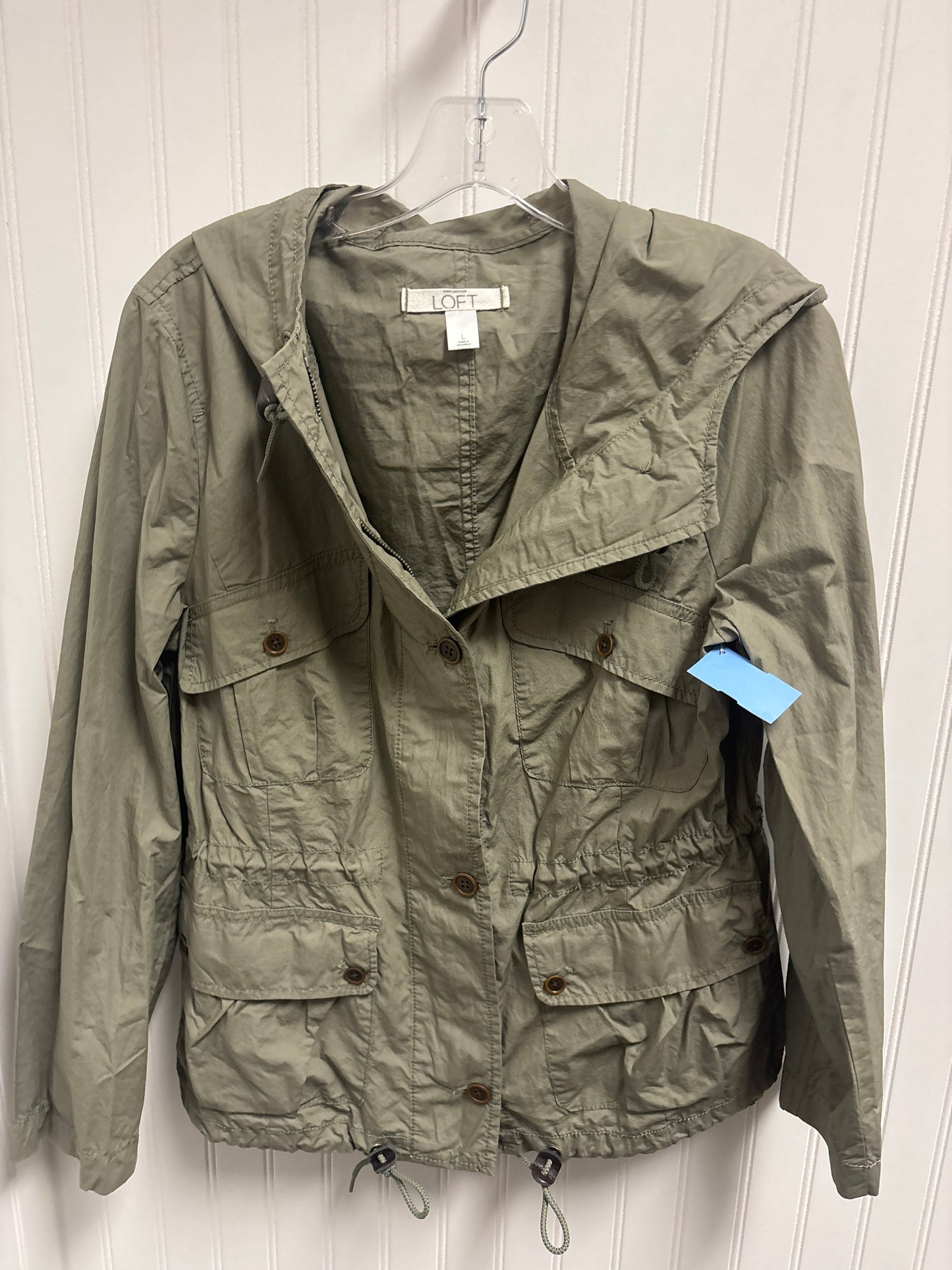 Jacket Utility By Loft In Green, Size: L