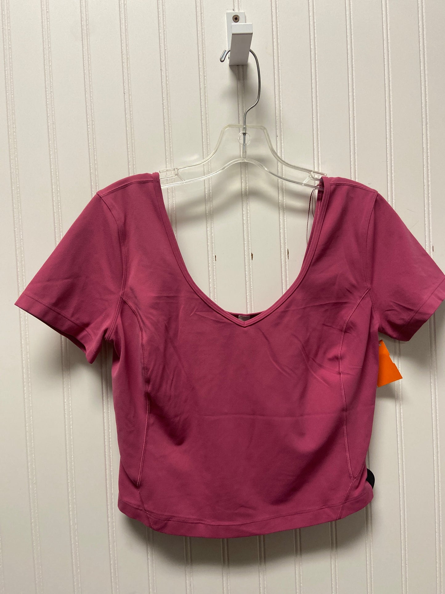 Athletic Top Short Sleeve By Lululemon In Pink, Size: M