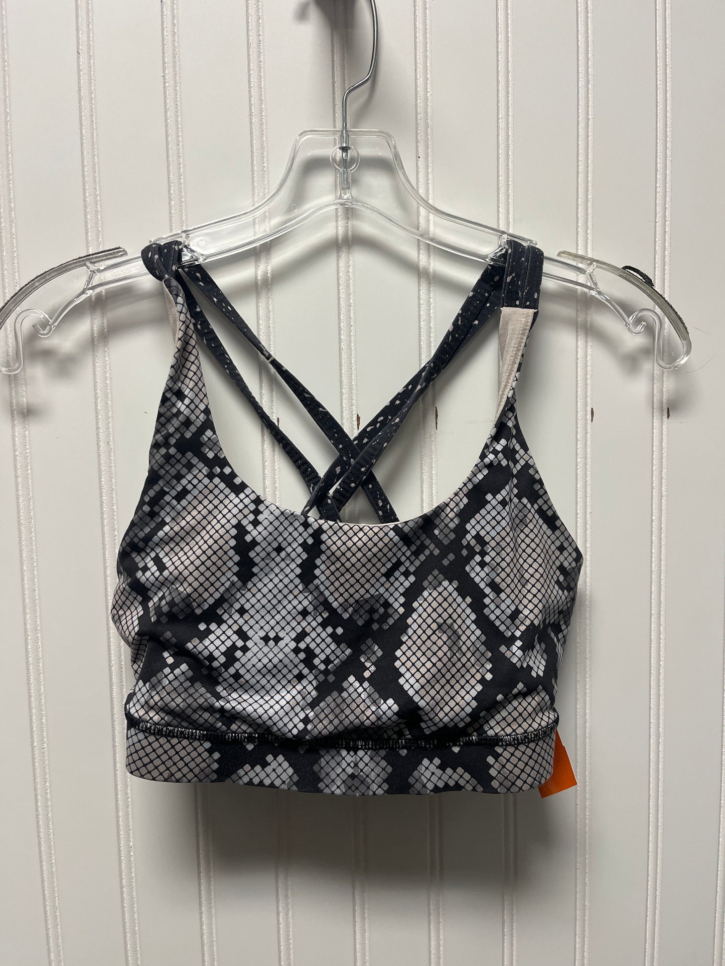 Athletic Bra By Lululemon In Black & Grey, Size: S