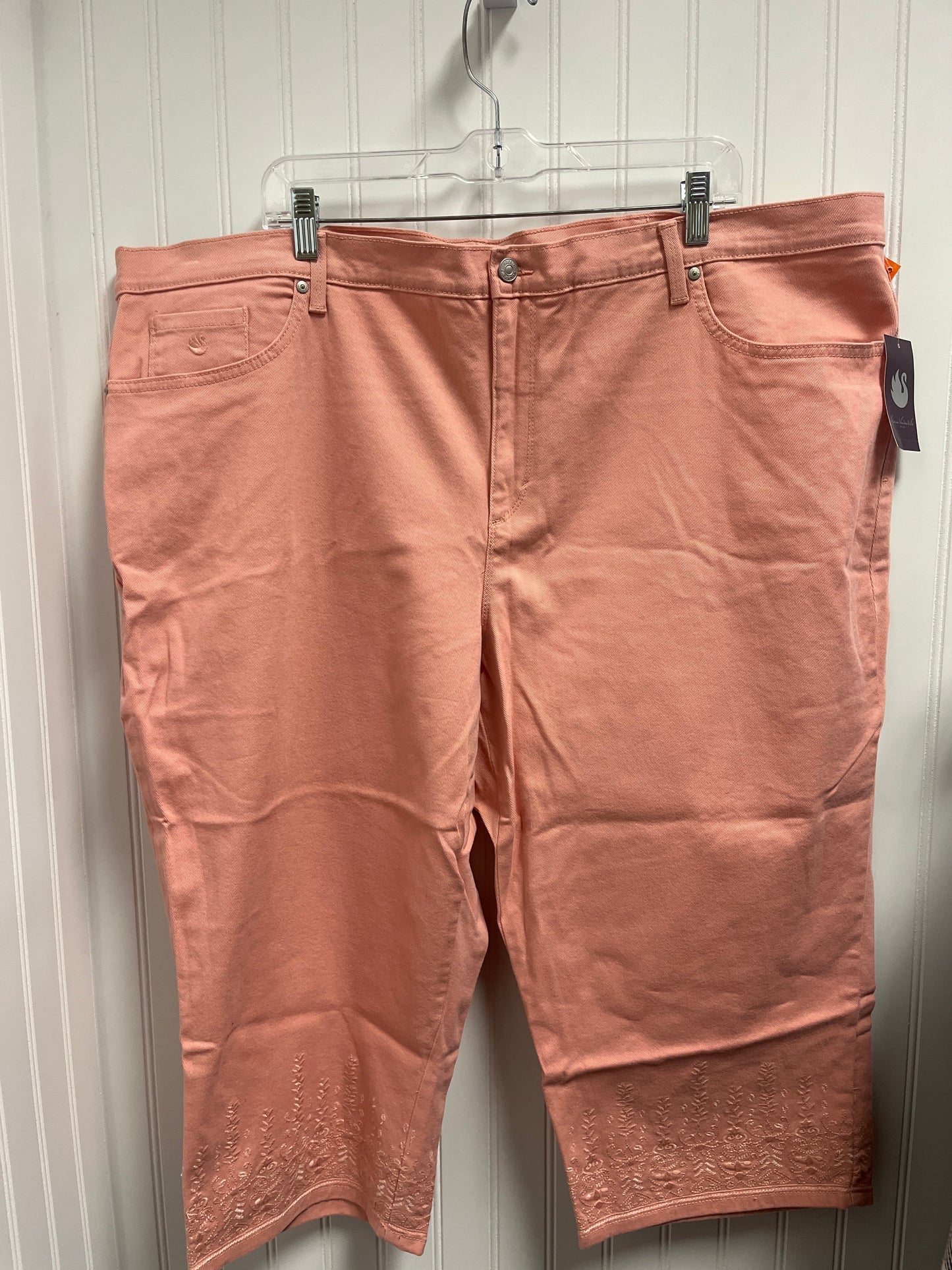 Jeans Cropped By Gloria Vanderbilt In Pink, Size: 24