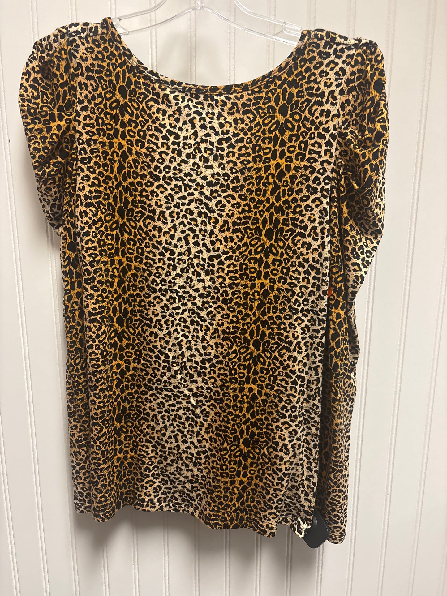 Top Long Sleeve By Gibson And Latimer In Animal Print, Size: M