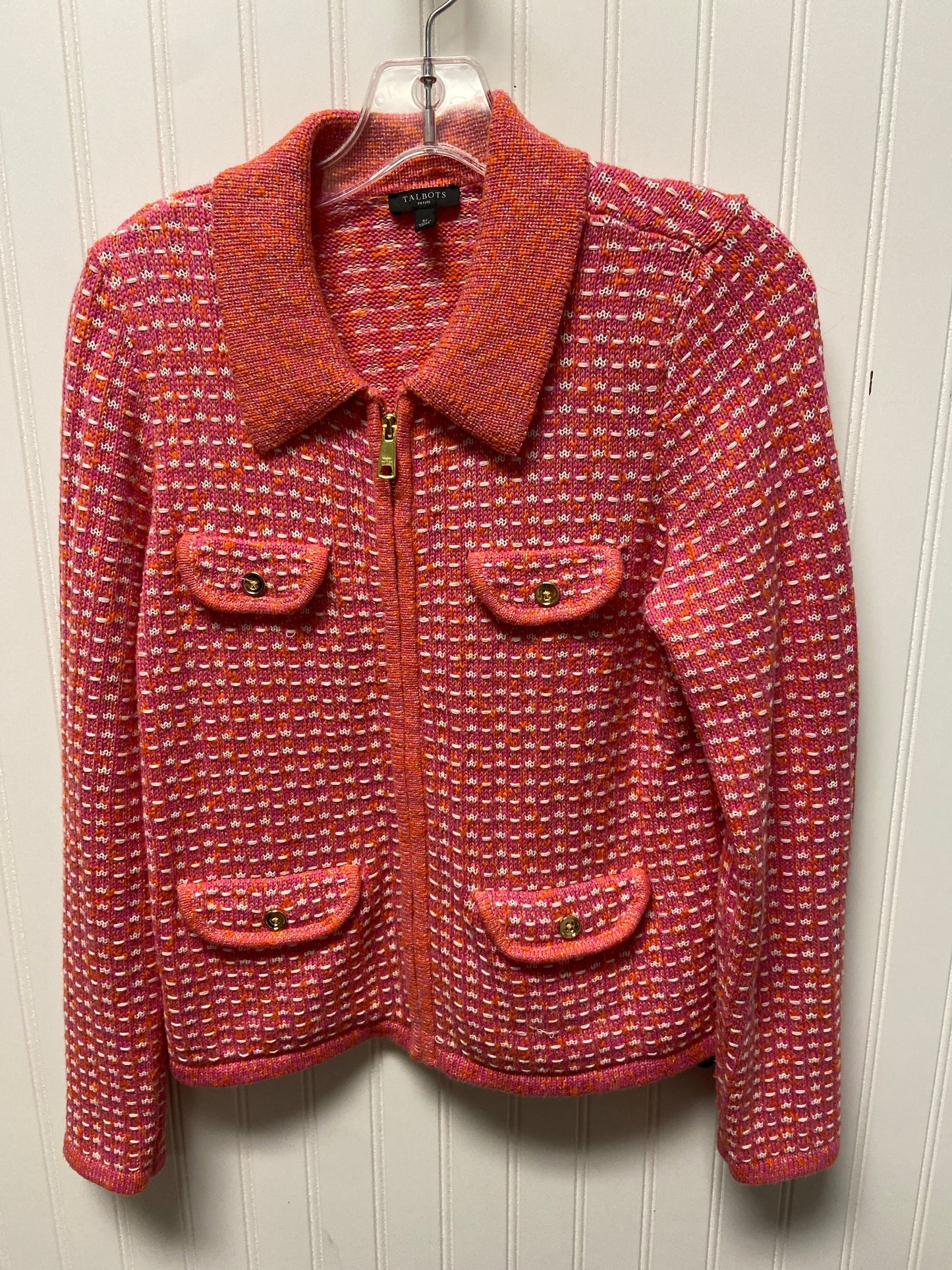 Sweater Cardigan By Talbots In Pink, Size: Sp