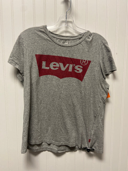 Top Short Sleeve Basic By Levis In Grey, Size: M