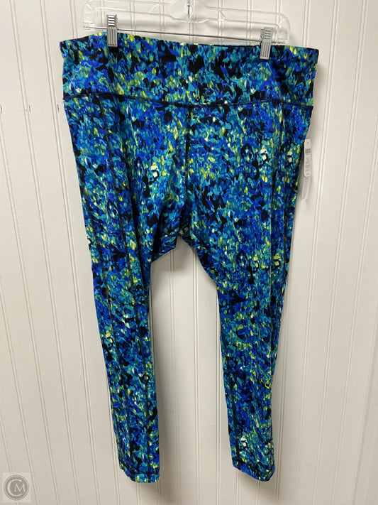 Athletic Leggings By Soma In Blue & Green, Size: Xl